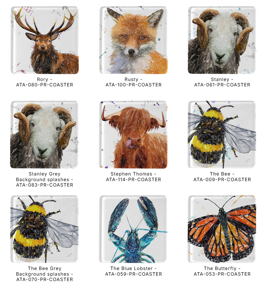 Mix & Match Premium Glass Coasters