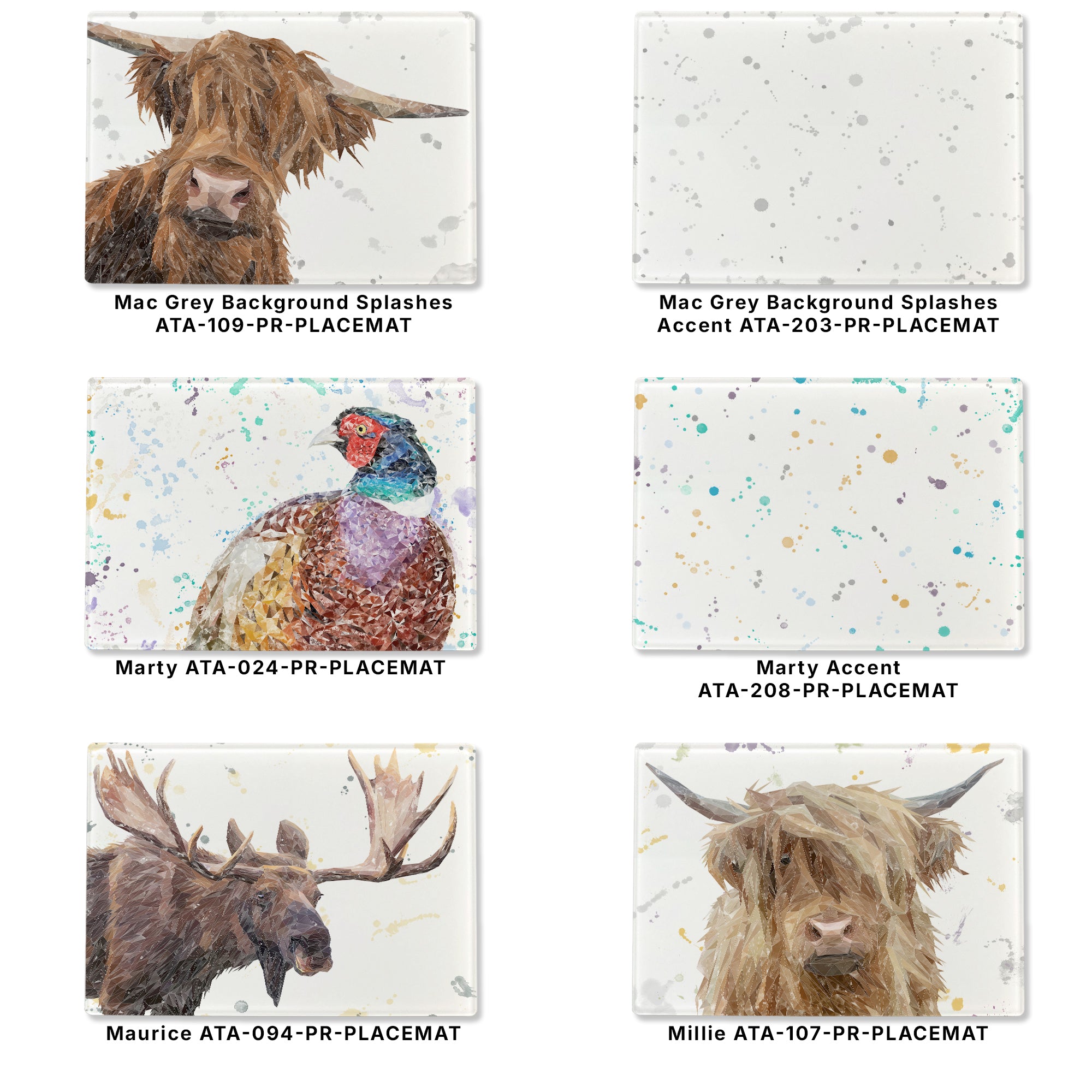 Mix & Match Premium Glass Placemat