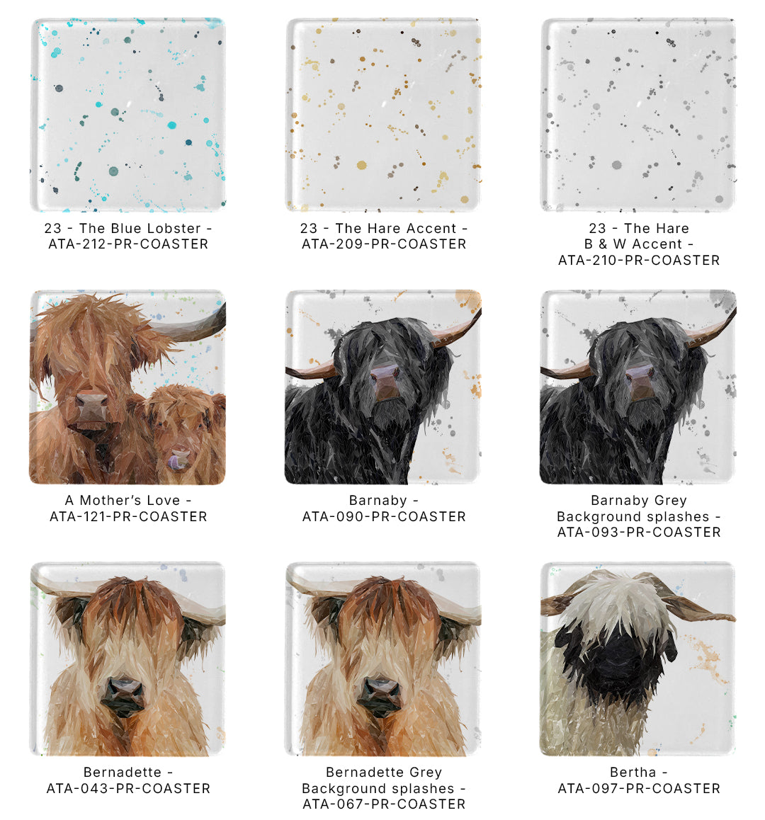 Mix & Match Premium Glass Coasters