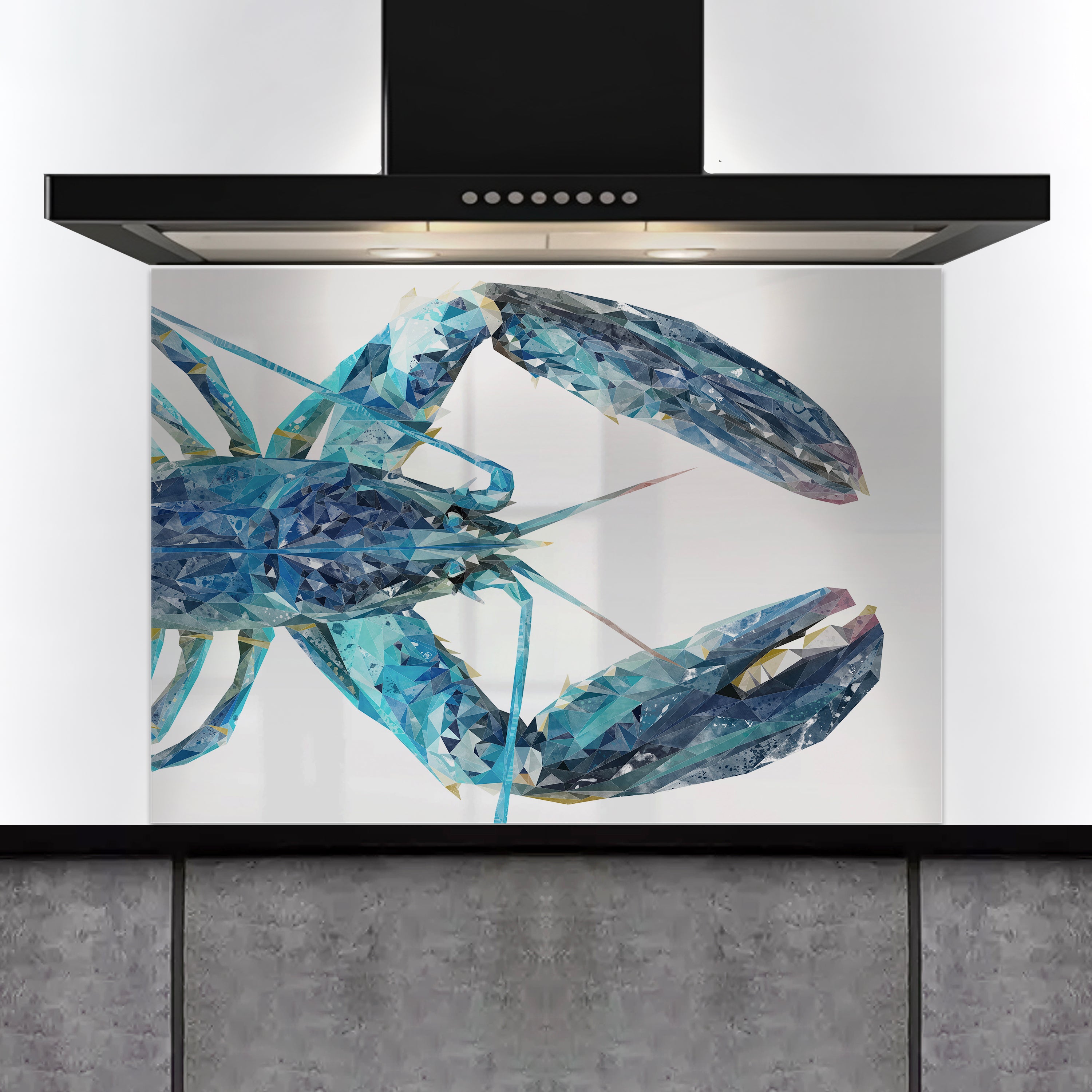 Custom Listing for AB - The Blue Lobster - 985w X 700h - Silicone added FOC - SCREWHOLES