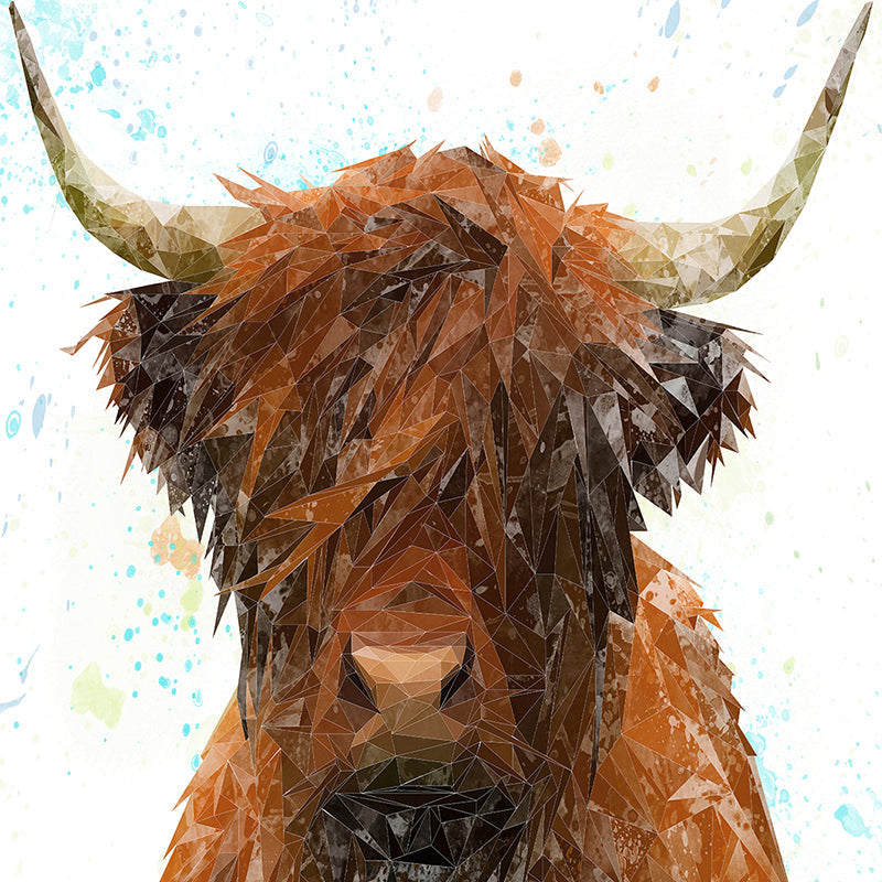"The Highland" Highland Cow Premium Glass Coasters
