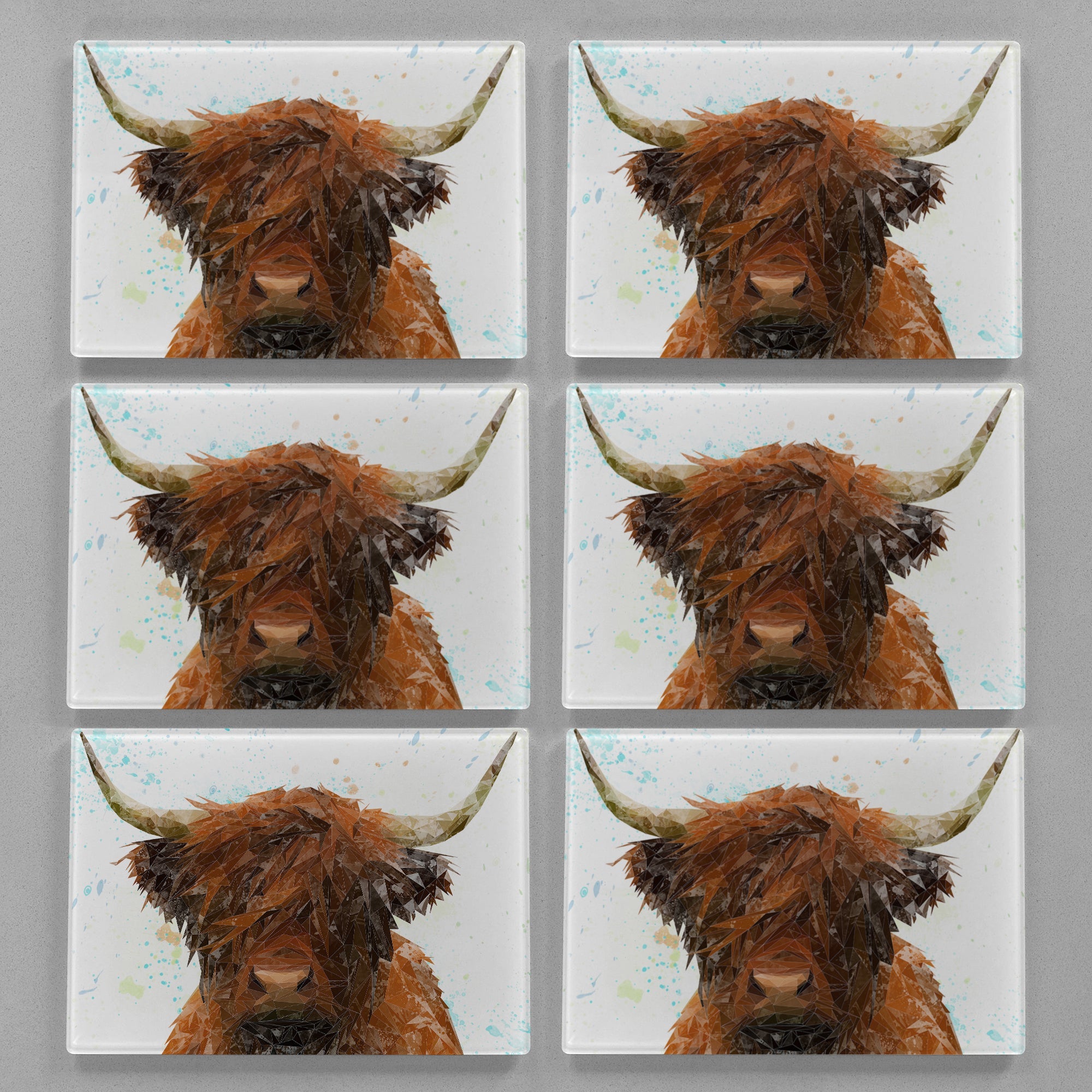 "The Highland" Highland Cow Premium Glass Placemat