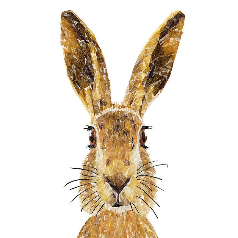 "The Hare" Premium Glass Coasters