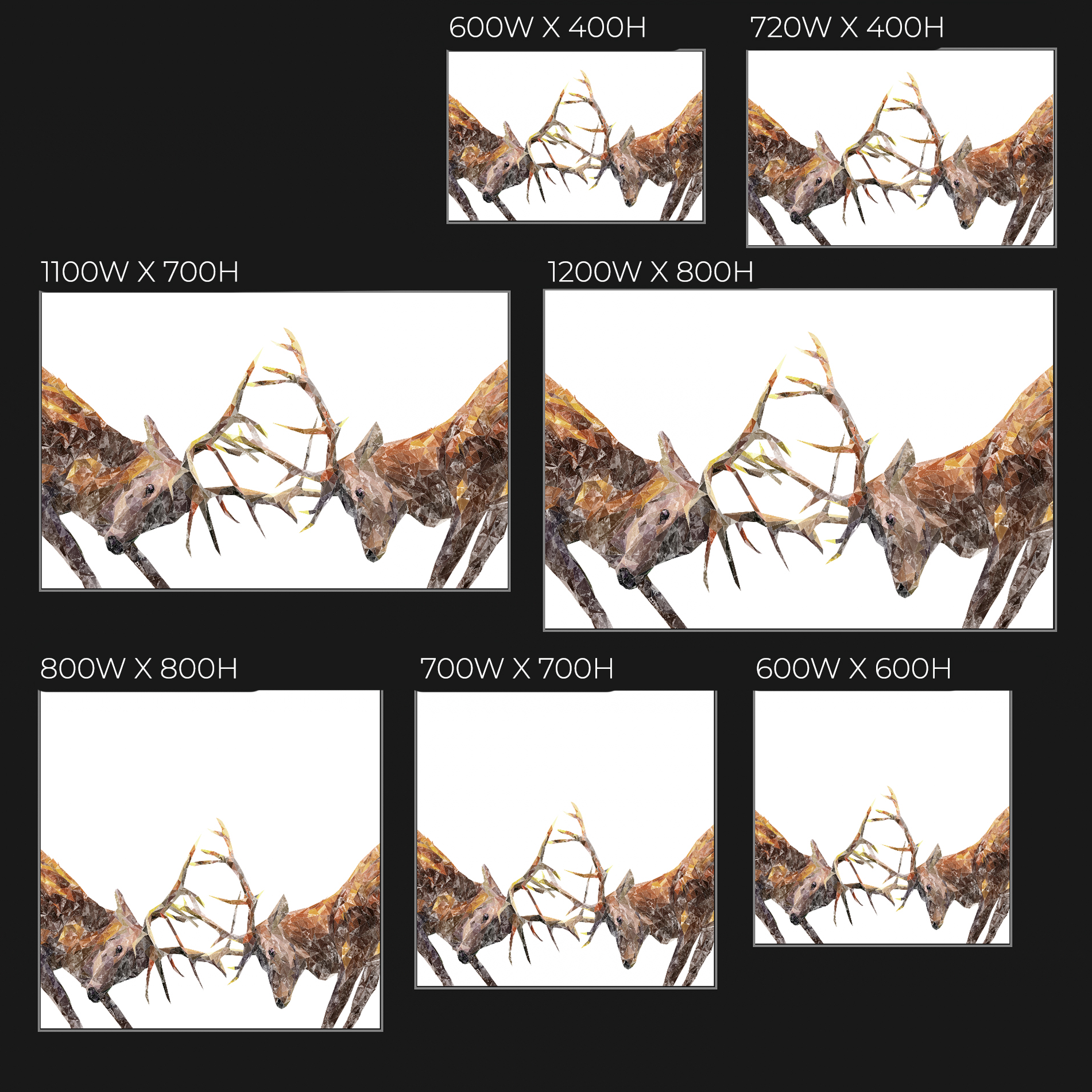 "The Showdown" Rutting Stags Glass Wall Art - Andy Thomas Artworks