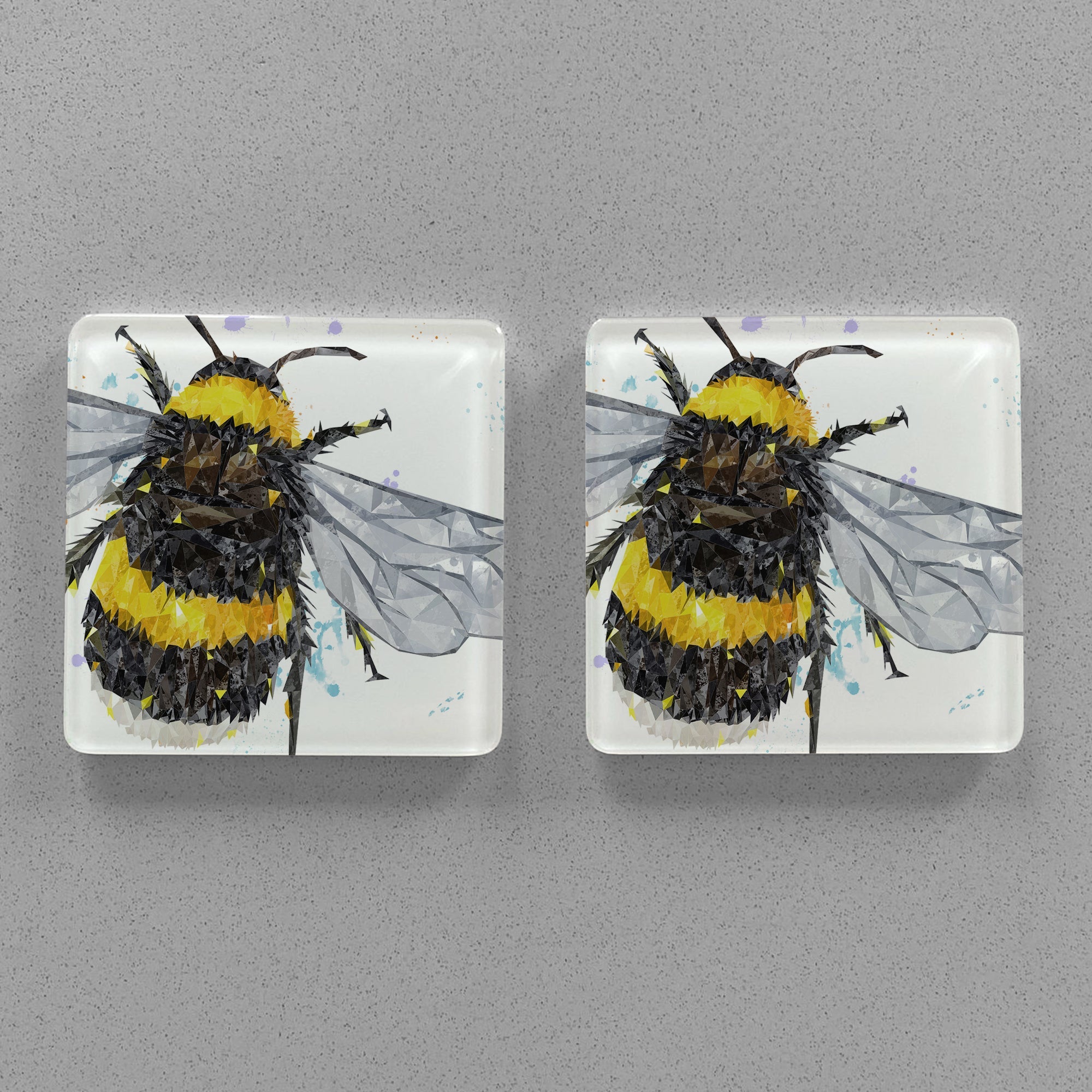 "The Bee" Premium Glass Coasters