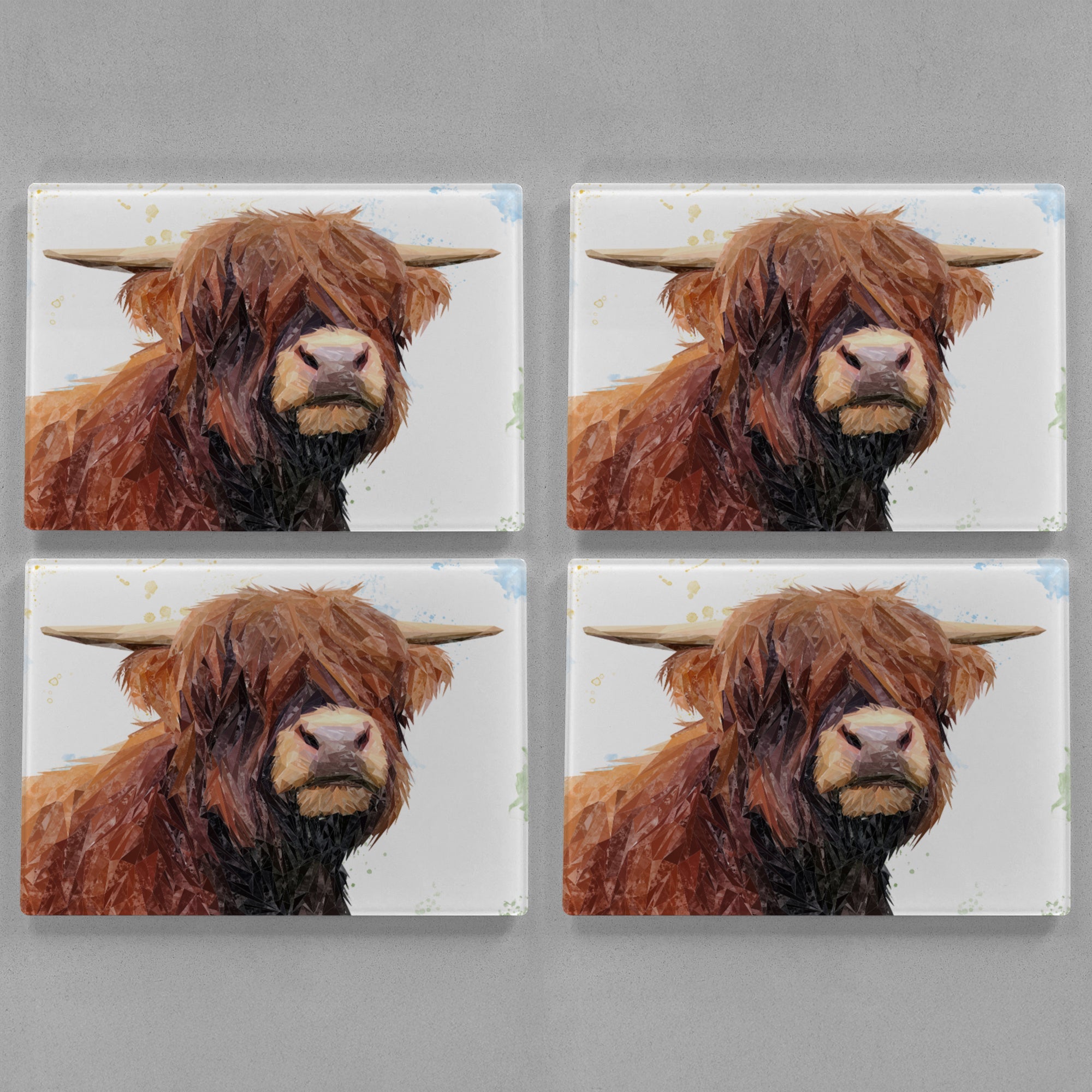 "Henry" The Highland Bull Premium Glass Placemat