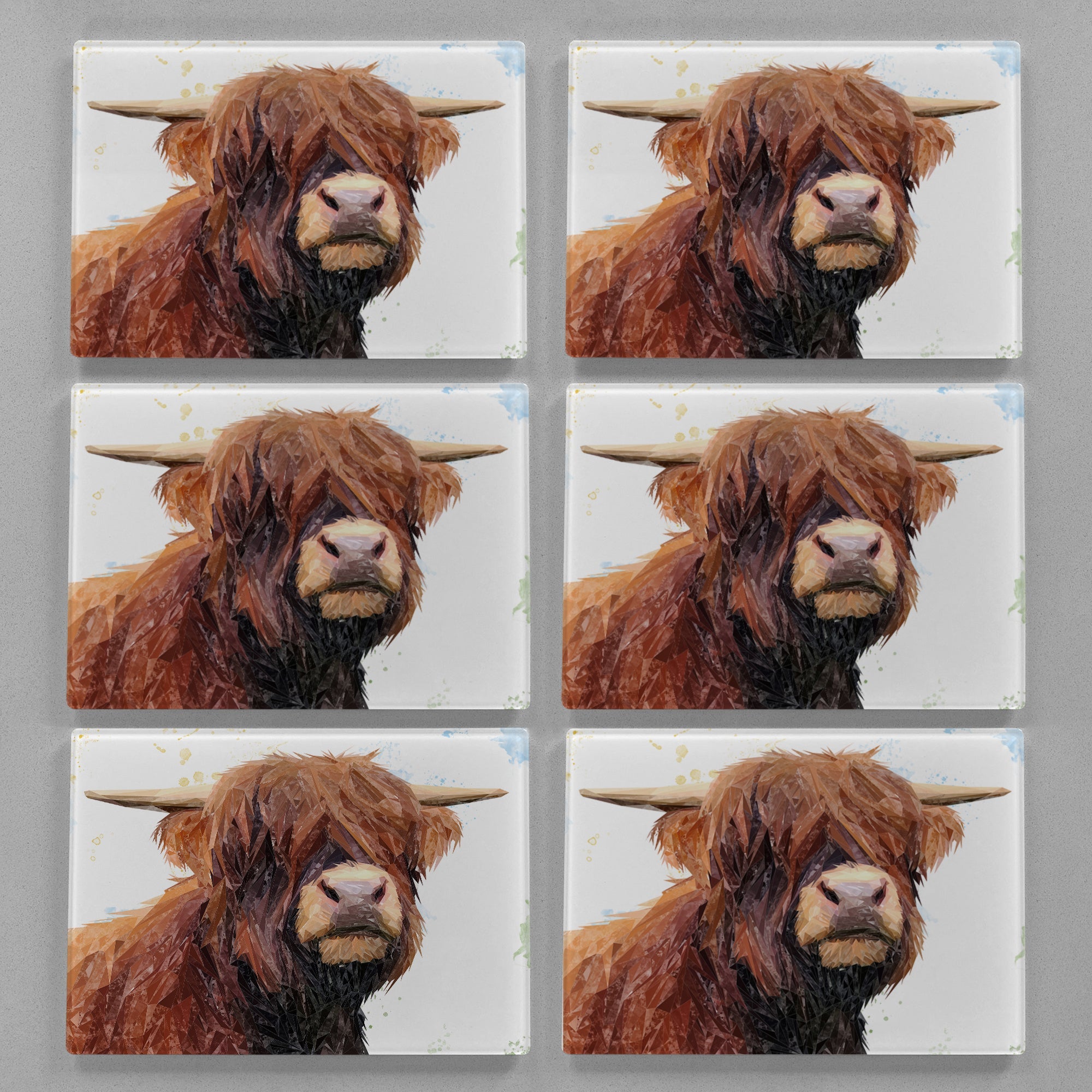 "Henry" The Highland Bull Premium Glass Placemat