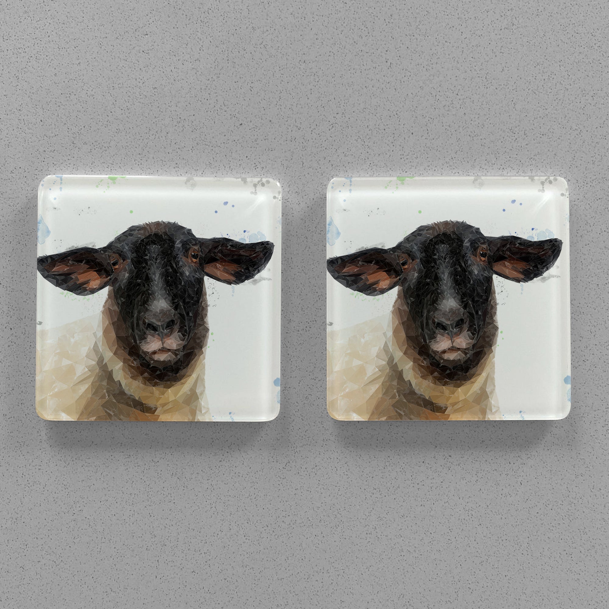 "The Suffolk" Suffolk Sheep Premium Glass Coasters