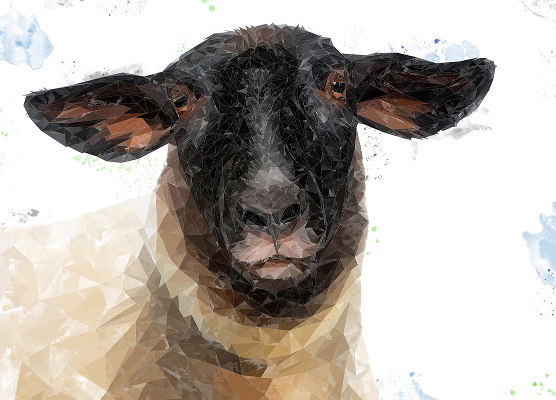 "The Suffolk" Suffolk Sheep Premium Glass Placemat