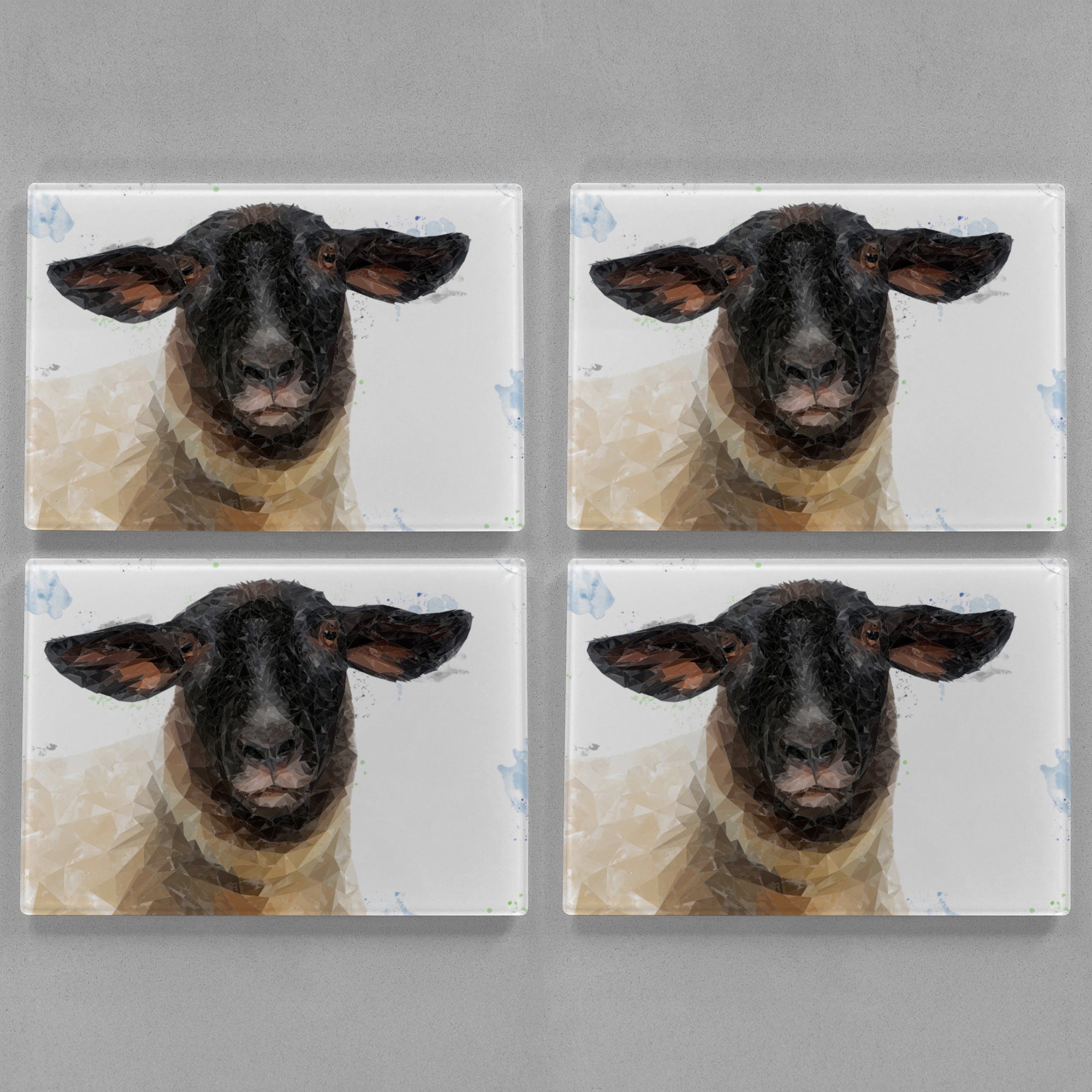 "The Suffolk" Suffolk Sheep Premium Glass Placemat