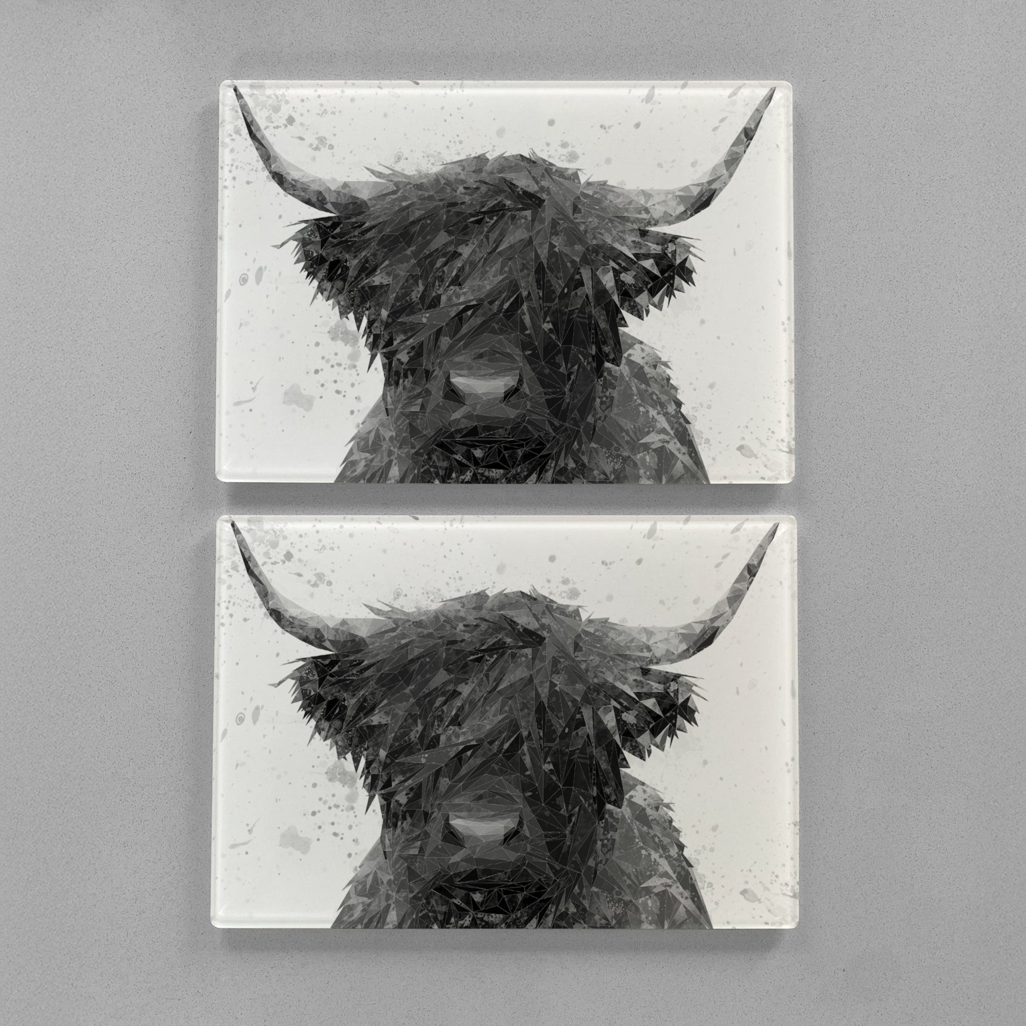 "The Highland" (B&W) Premium Glass Placemat