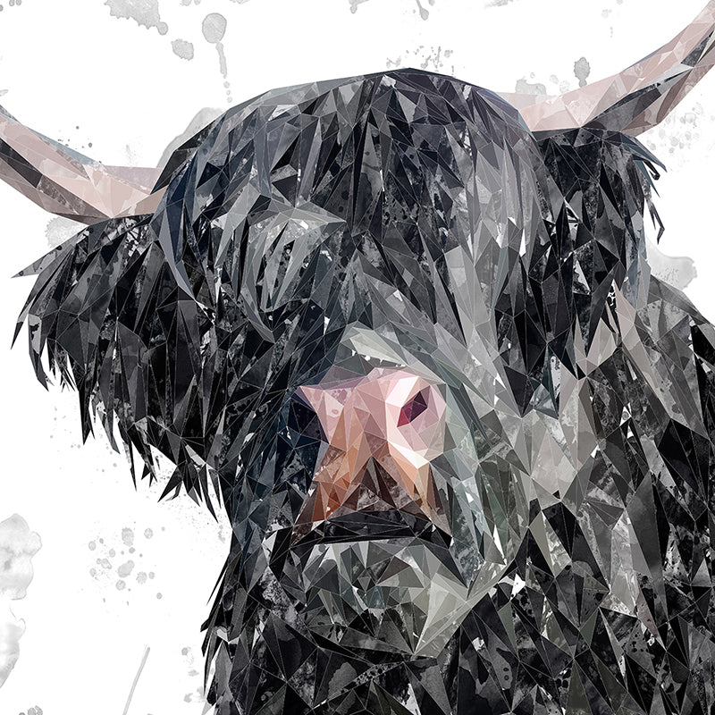 "Bruce" The Highland Bull Premium Glass Coasters