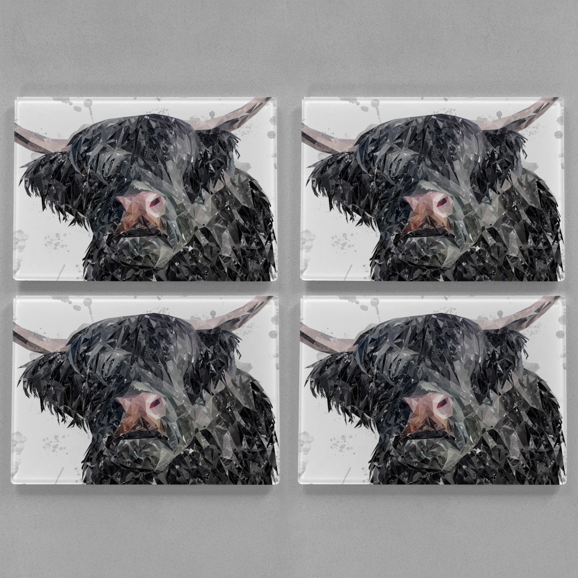 "Bruce" The Highland Bull Premium Glass Placemat