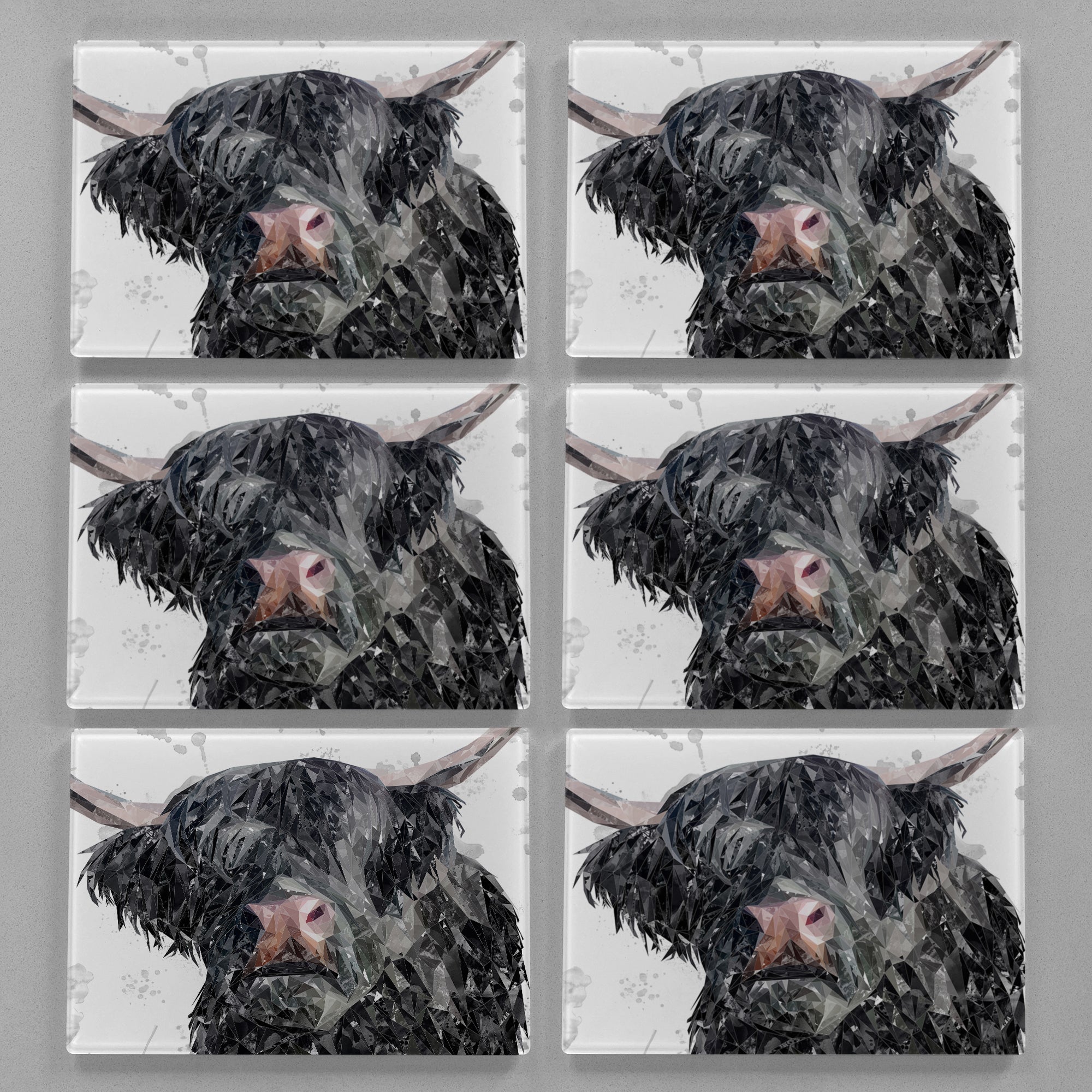 "Bruce" The Highland Bull Premium Glass Placemat