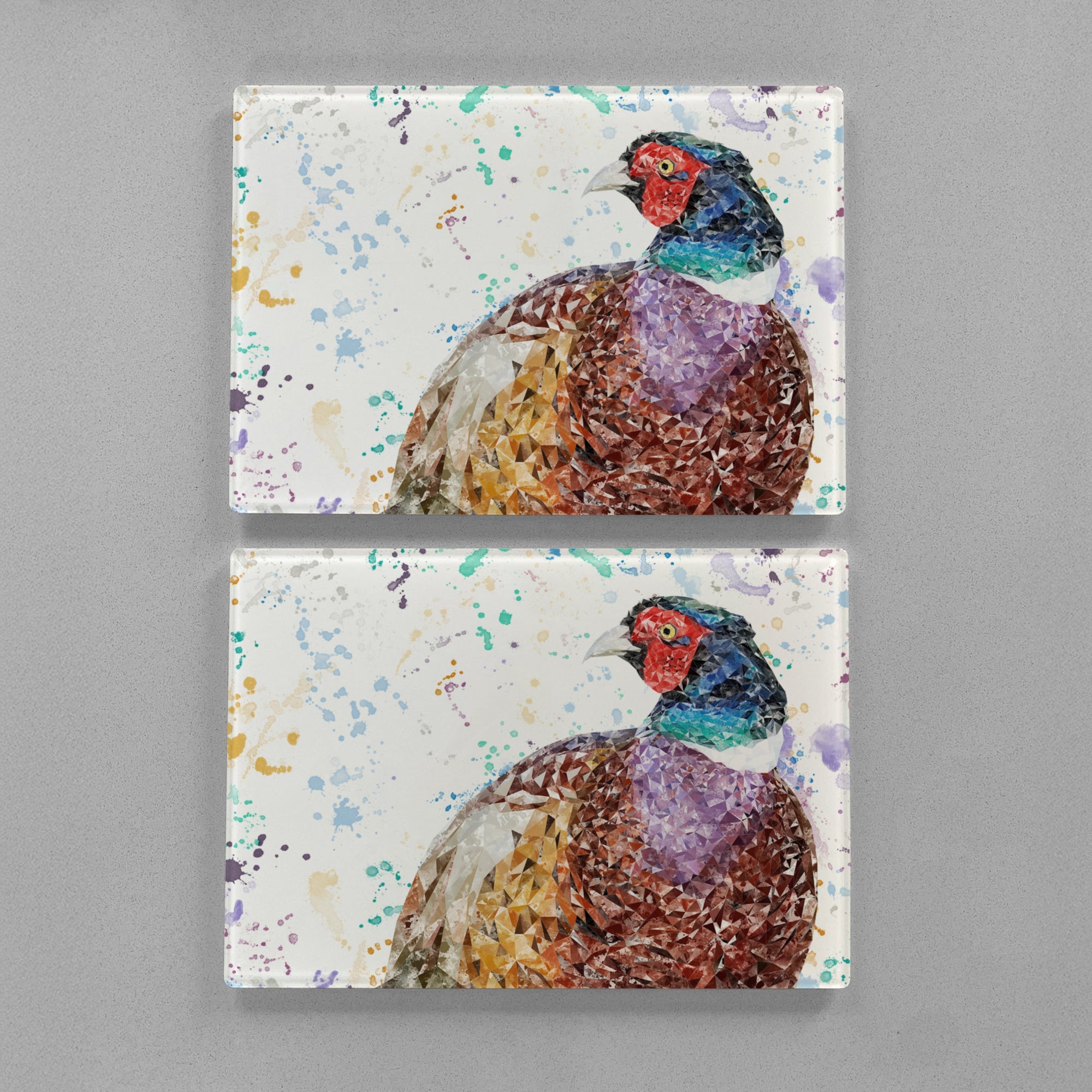 "Marty" The Pheasant Premium Glass Placemat