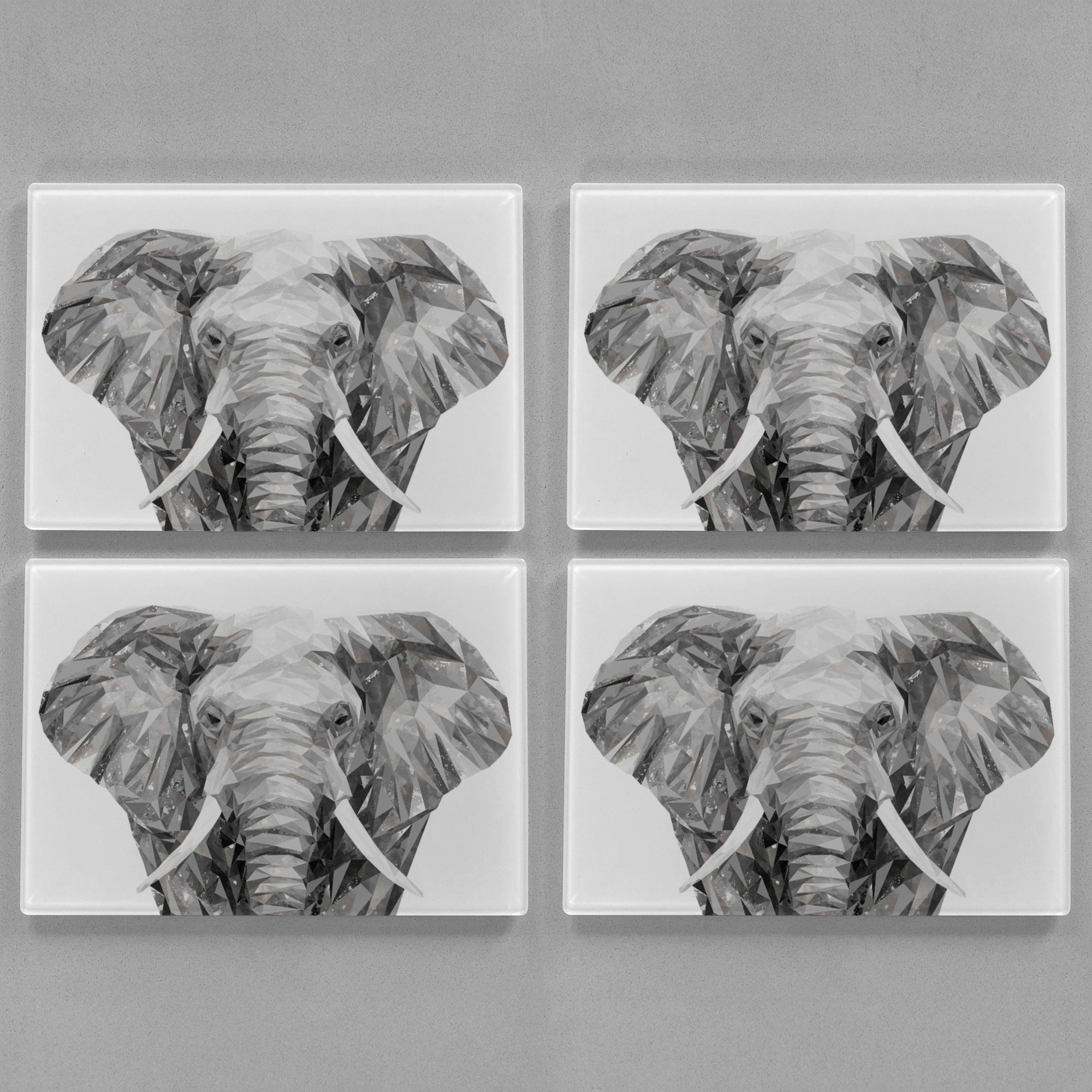 "Ernest" The Elephant Premium Glass Placemat