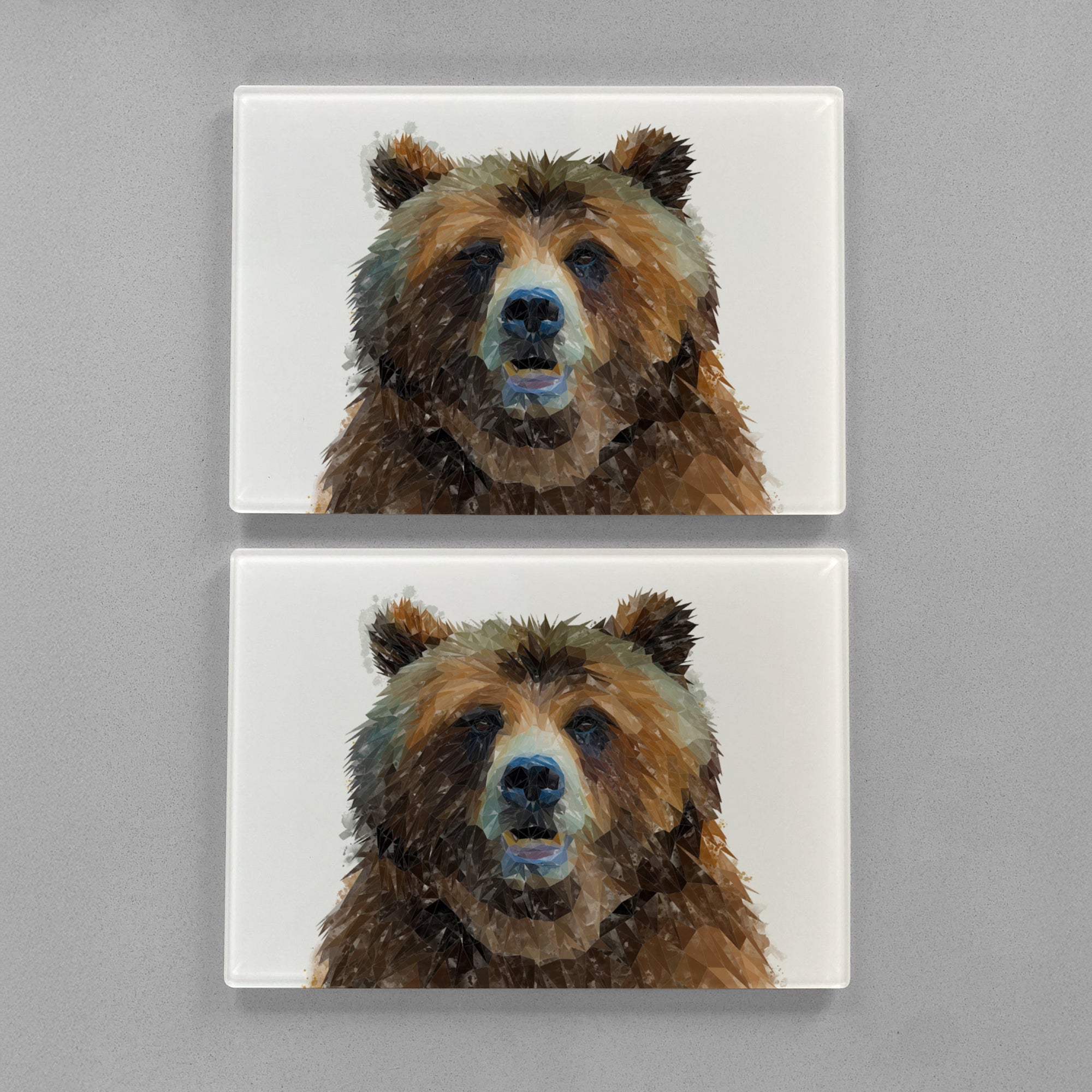 "Monty" The Brown Bear Premium Glass Placemat