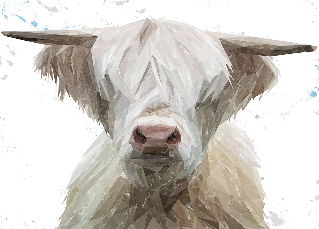 "Evan" The Highland Bull Premium Glass Placemat