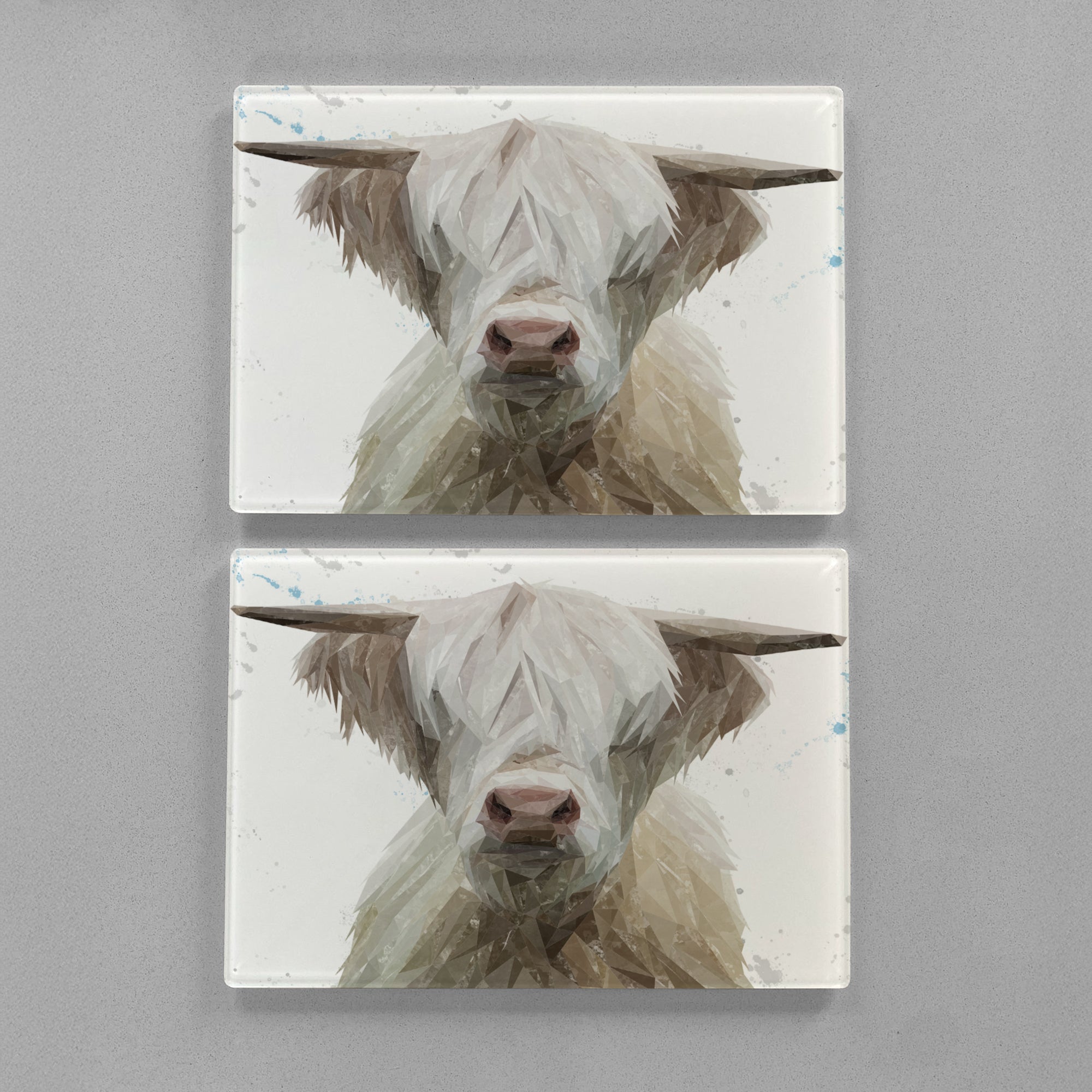 "Evan" The Highland Bull Premium Glass Placemat
