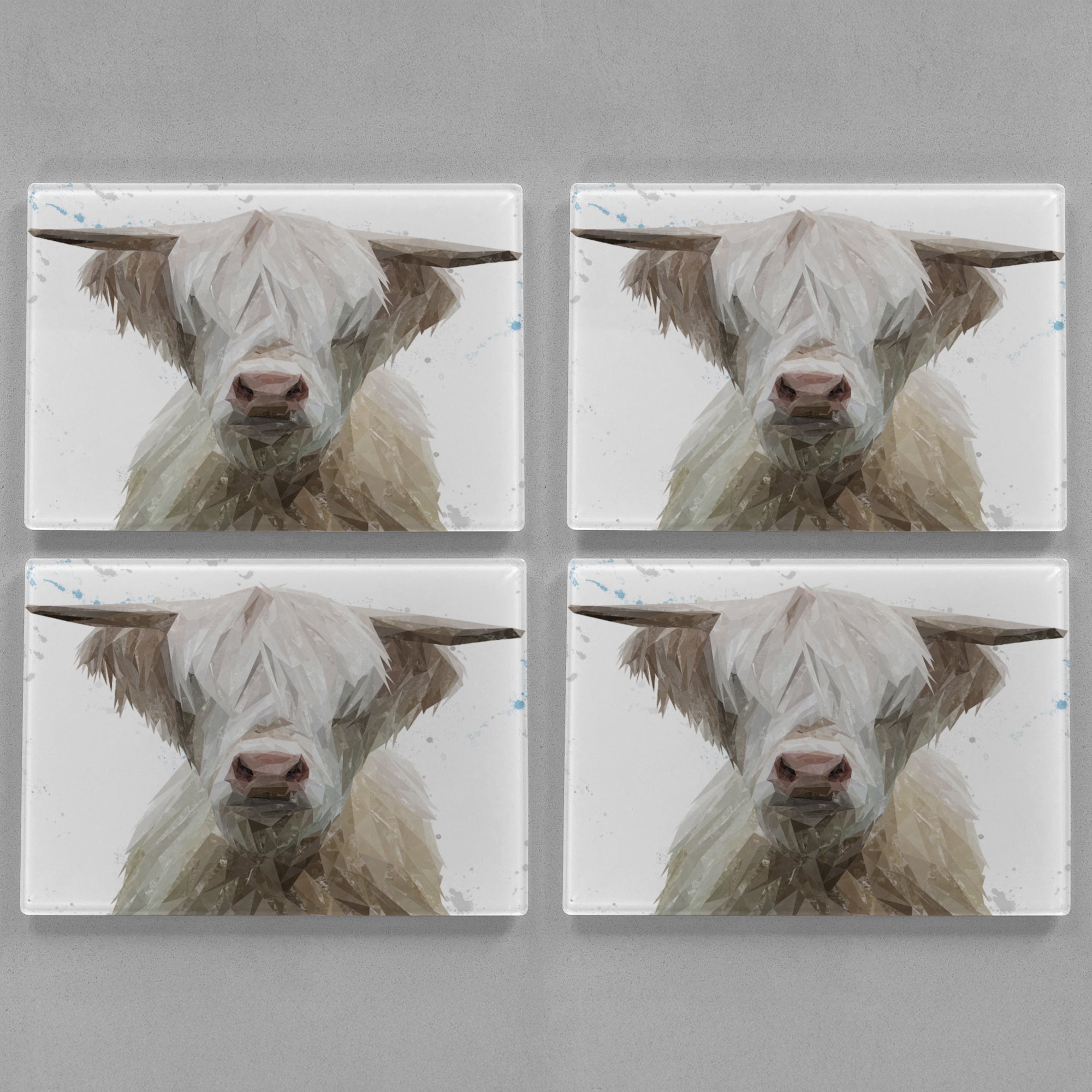 "Evan" The Highland Bull Premium Glass Placemat