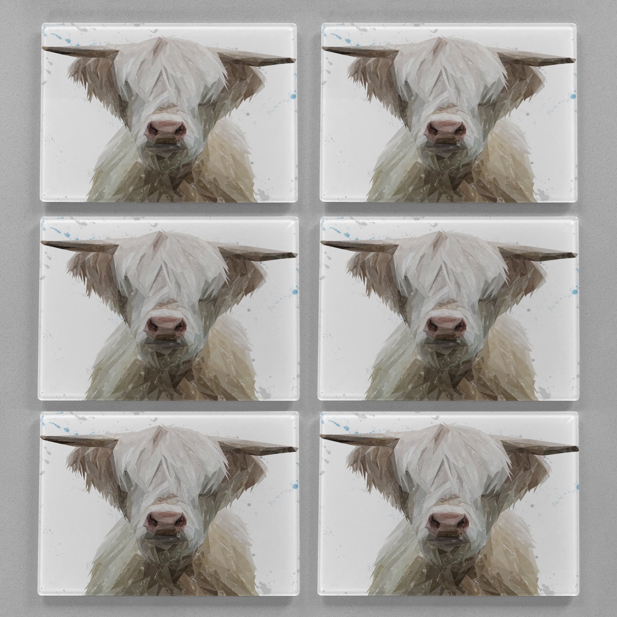 "Evan" The Highland Bull Premium Glass Placemat