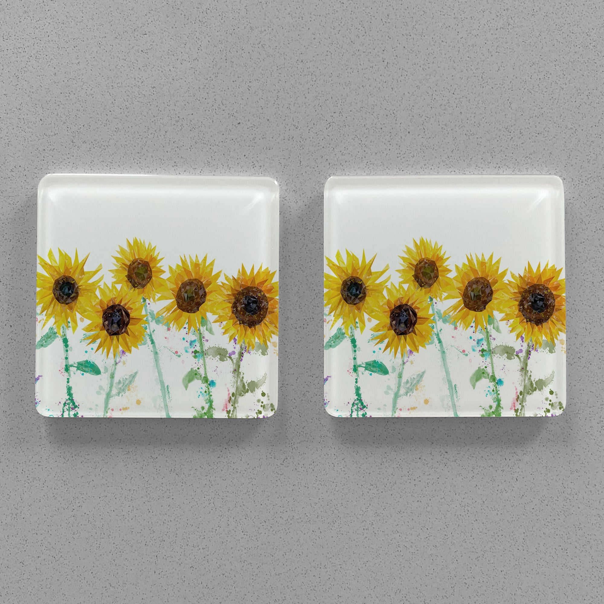 "The Sunflowers" Premium Glass Coasters