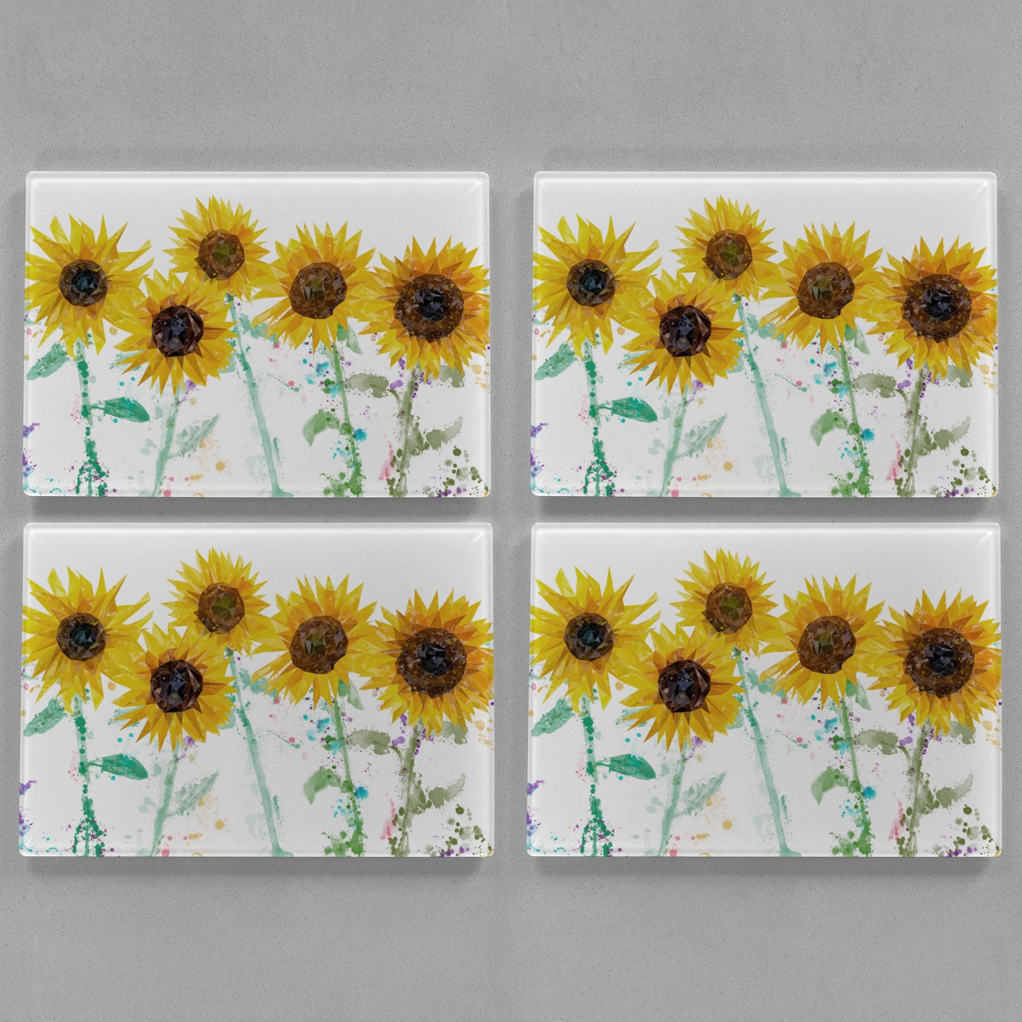 "The Sunflowers" Premium Glass Placemat