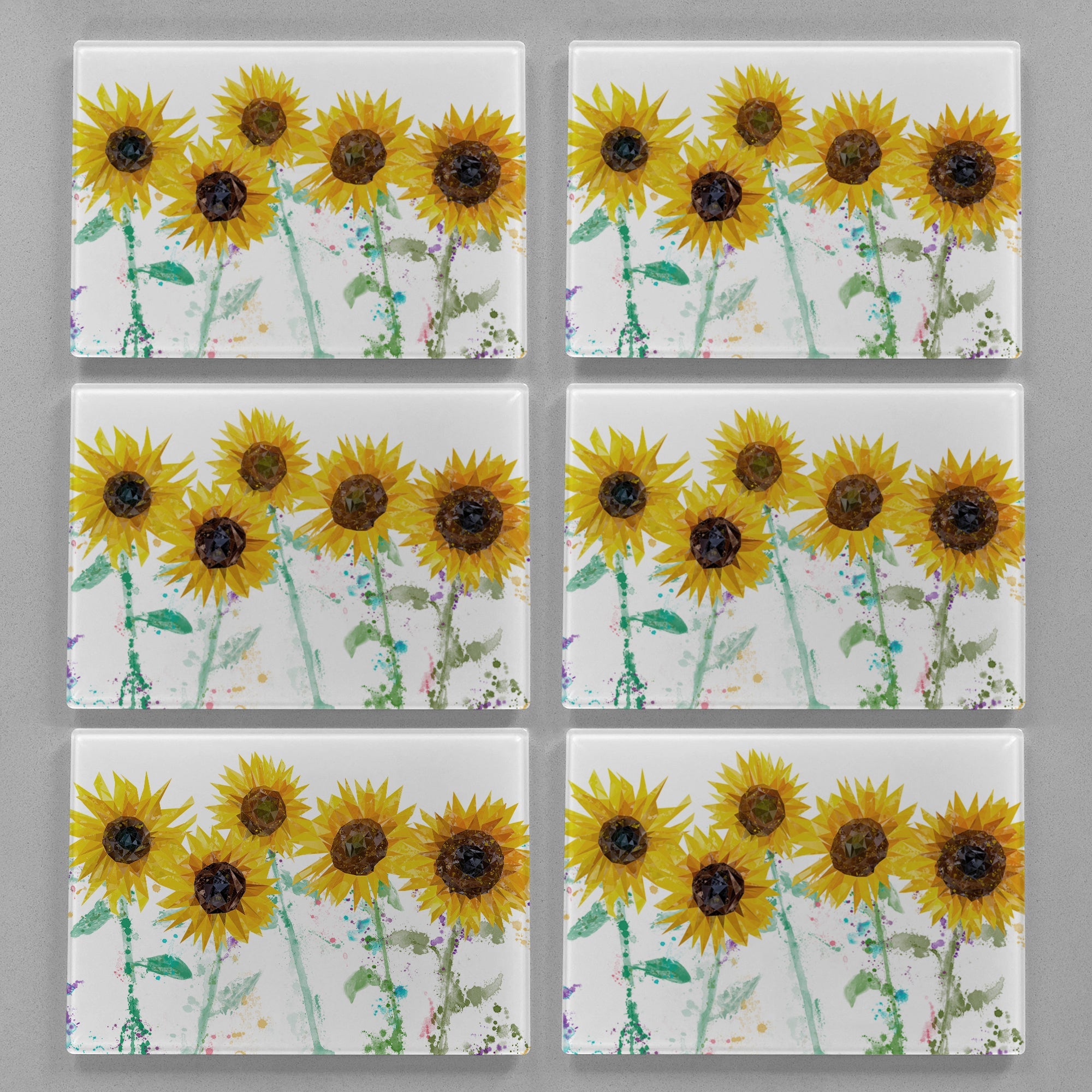"The Sunflowers" Premium Glass Placemat