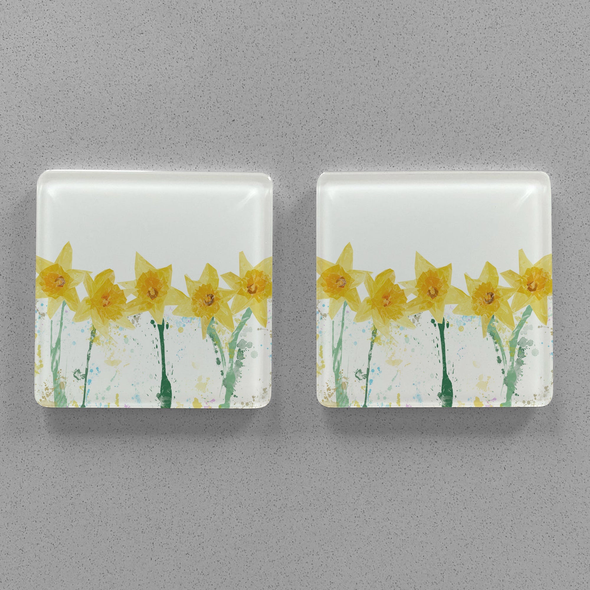 "The Daffodils" Premium Glass Coasters