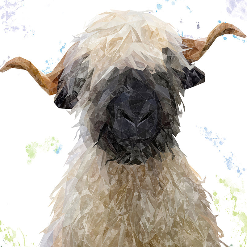 "Betty" The Valais Blacknose Sheep Premium Glass Coasters