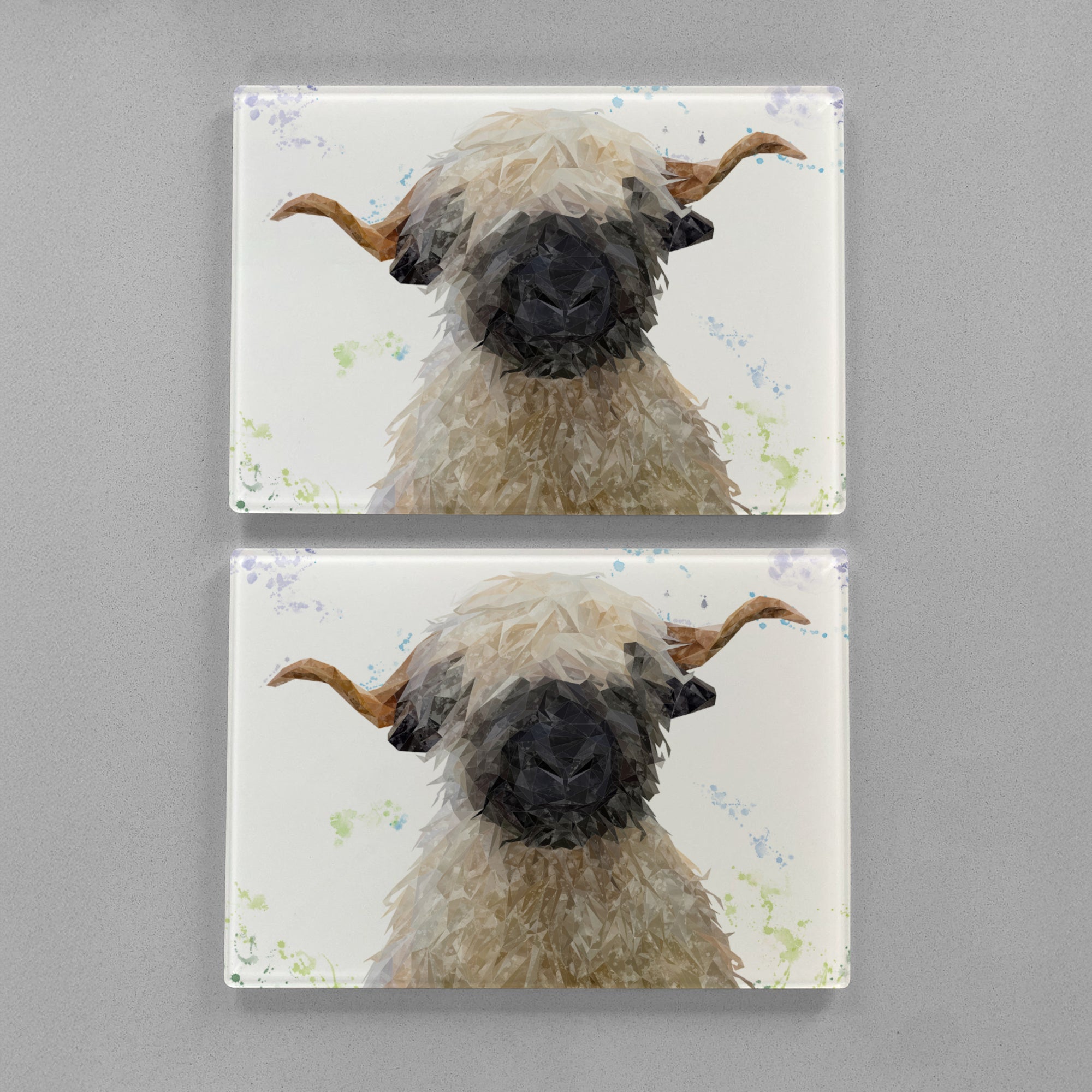 "Betty" The Valais Blacknose Sheep Premium Glass Placemat