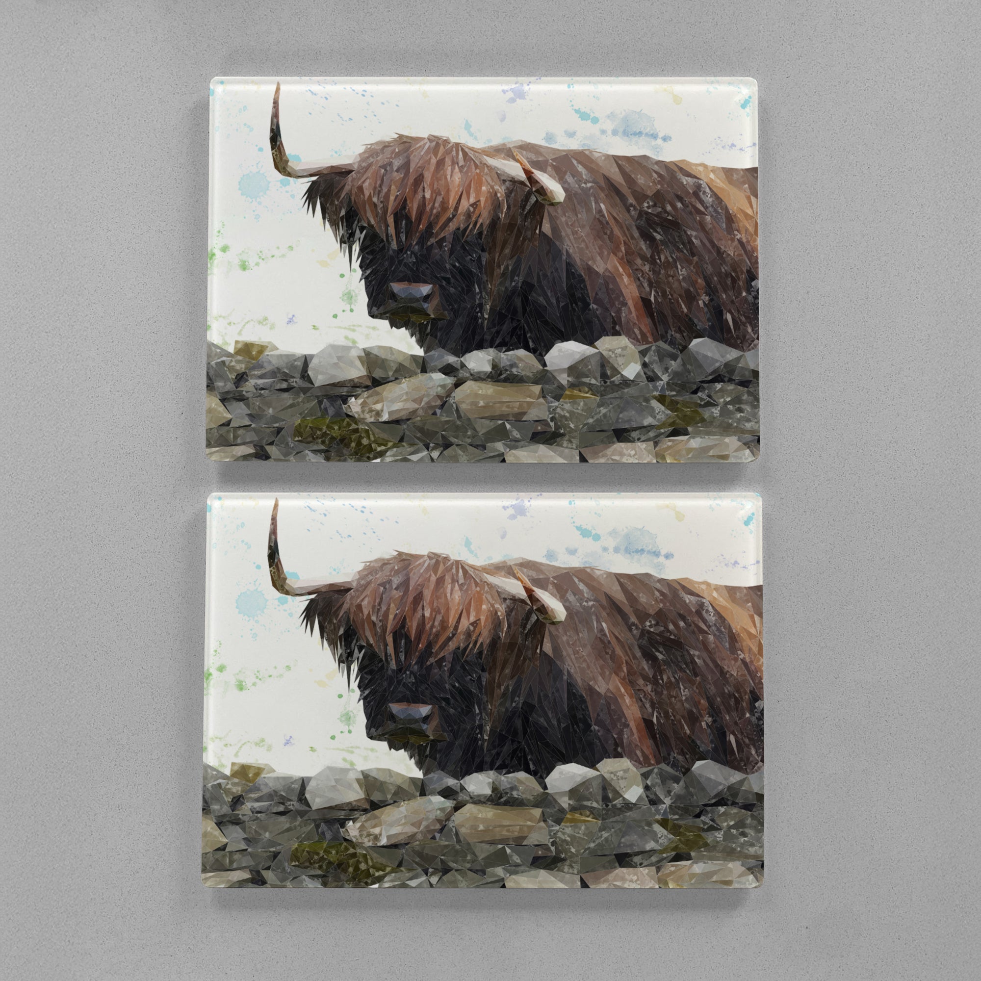 "Freya" The Highland Cow from Applecross Premium Glass Placemat