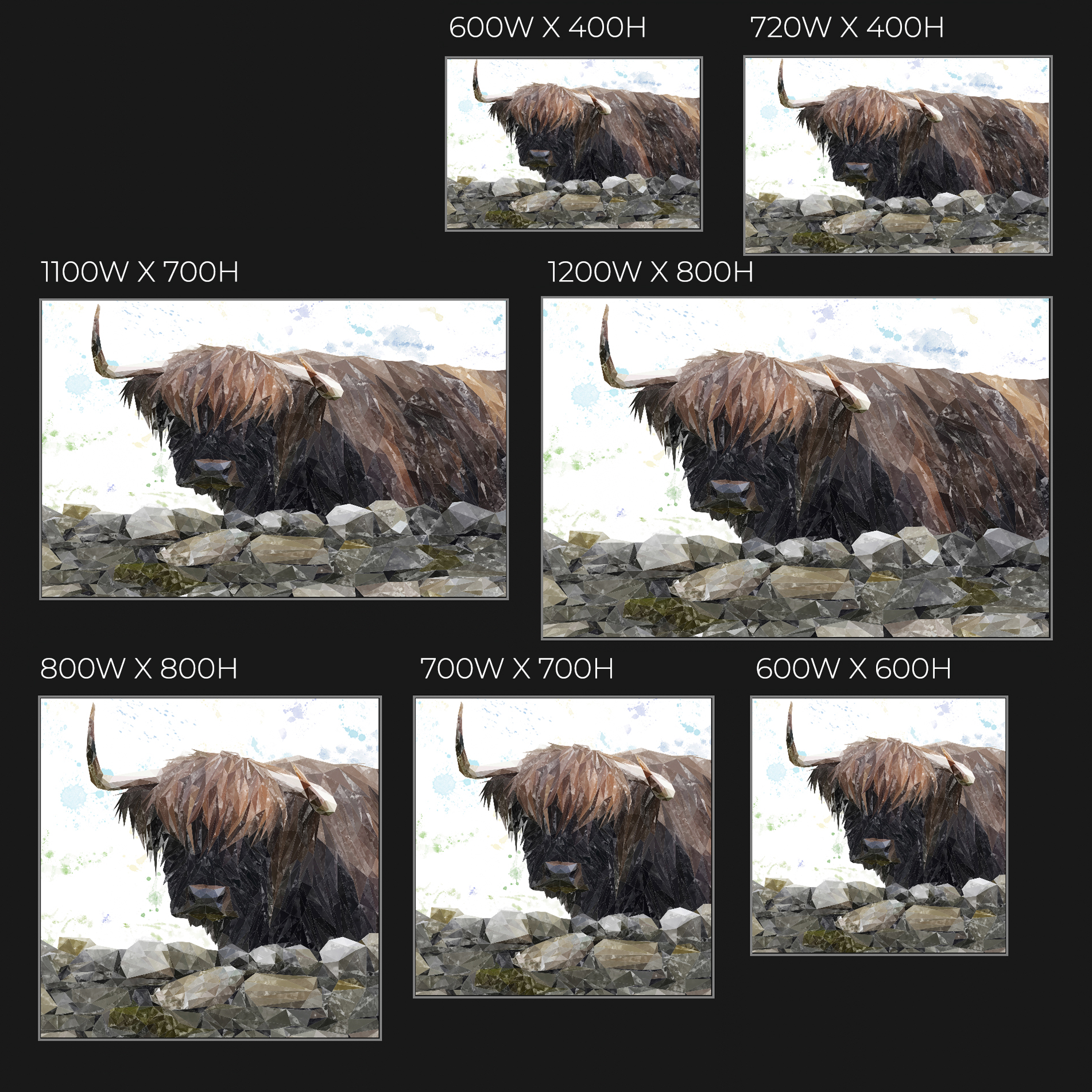 "Freya" The Highland Cow from Applecross Glass Wall Art