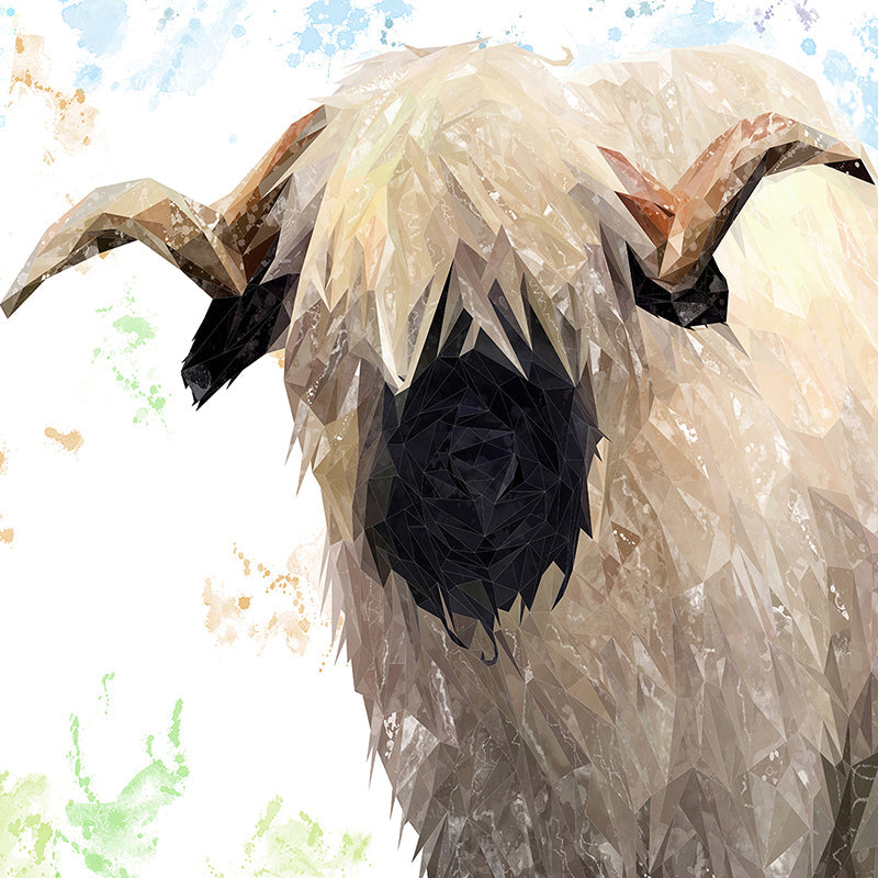 "Bertie" The Valais Ram Premium Glass Coasters