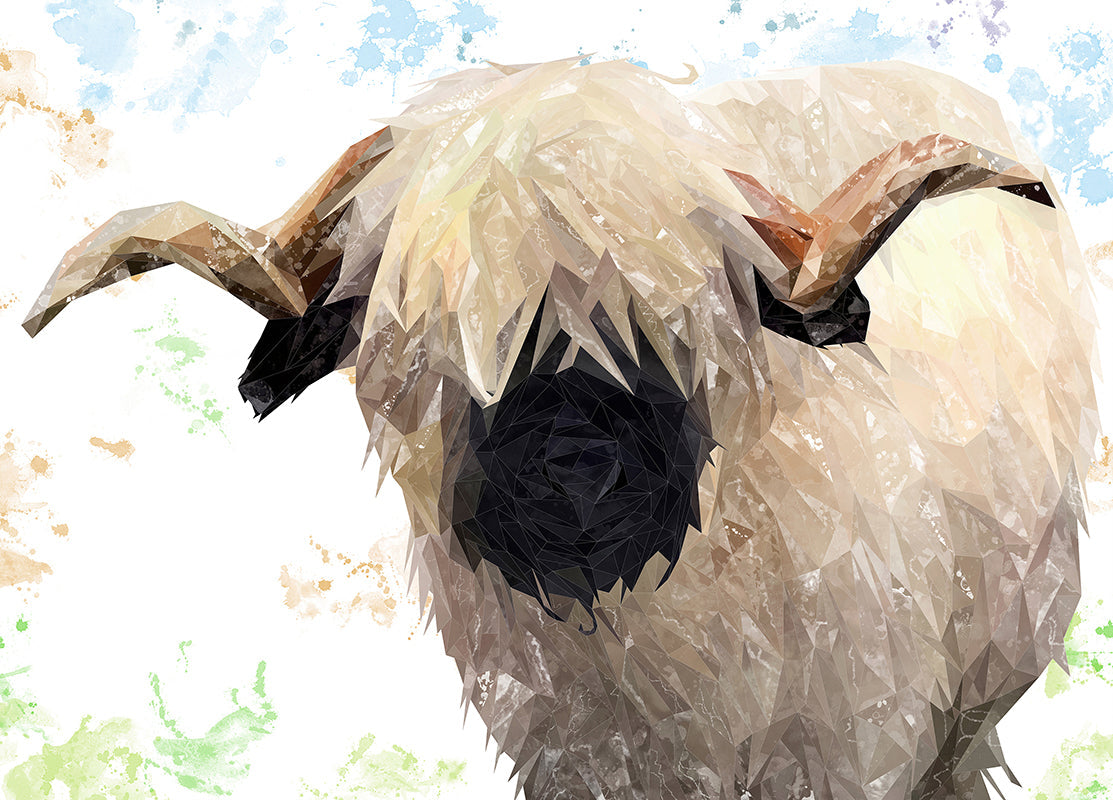 "Bertie" The Valais Ram Premium Glass Placemat