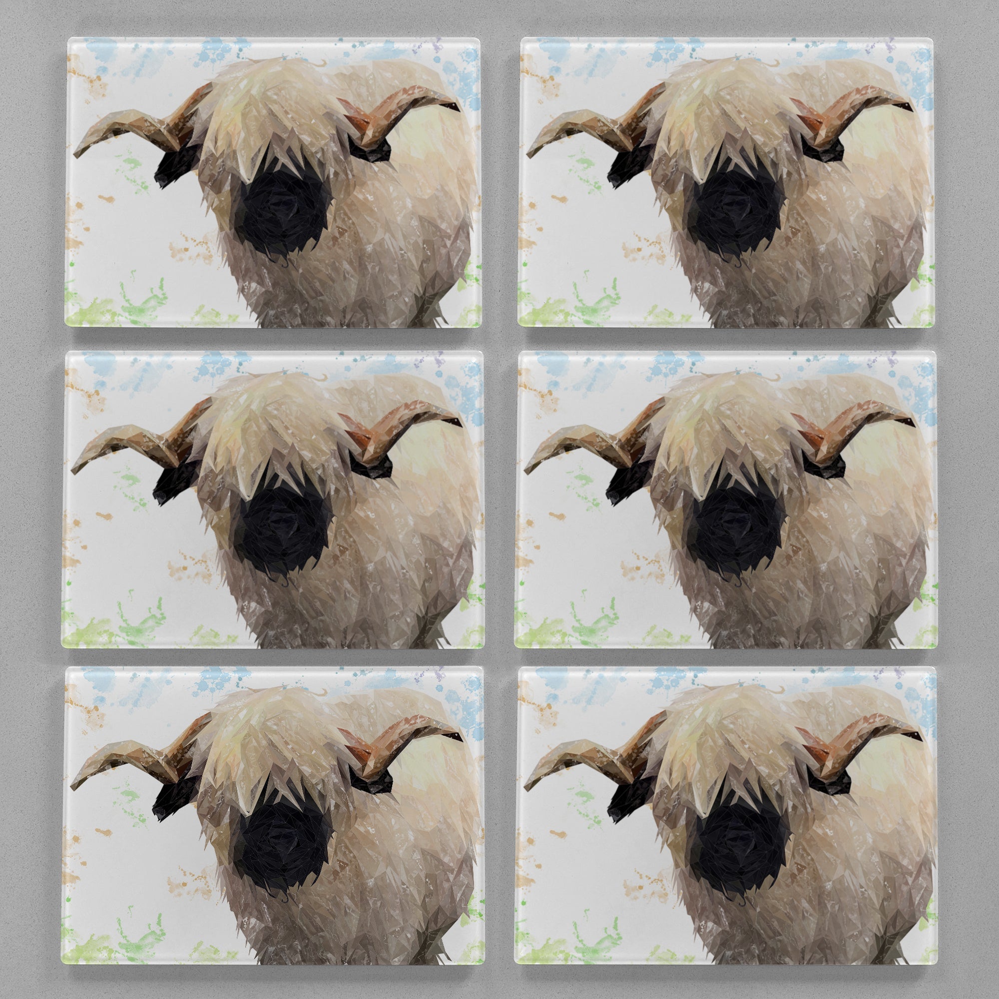 "Bertie" The Valais Ram Premium Glass Placemat