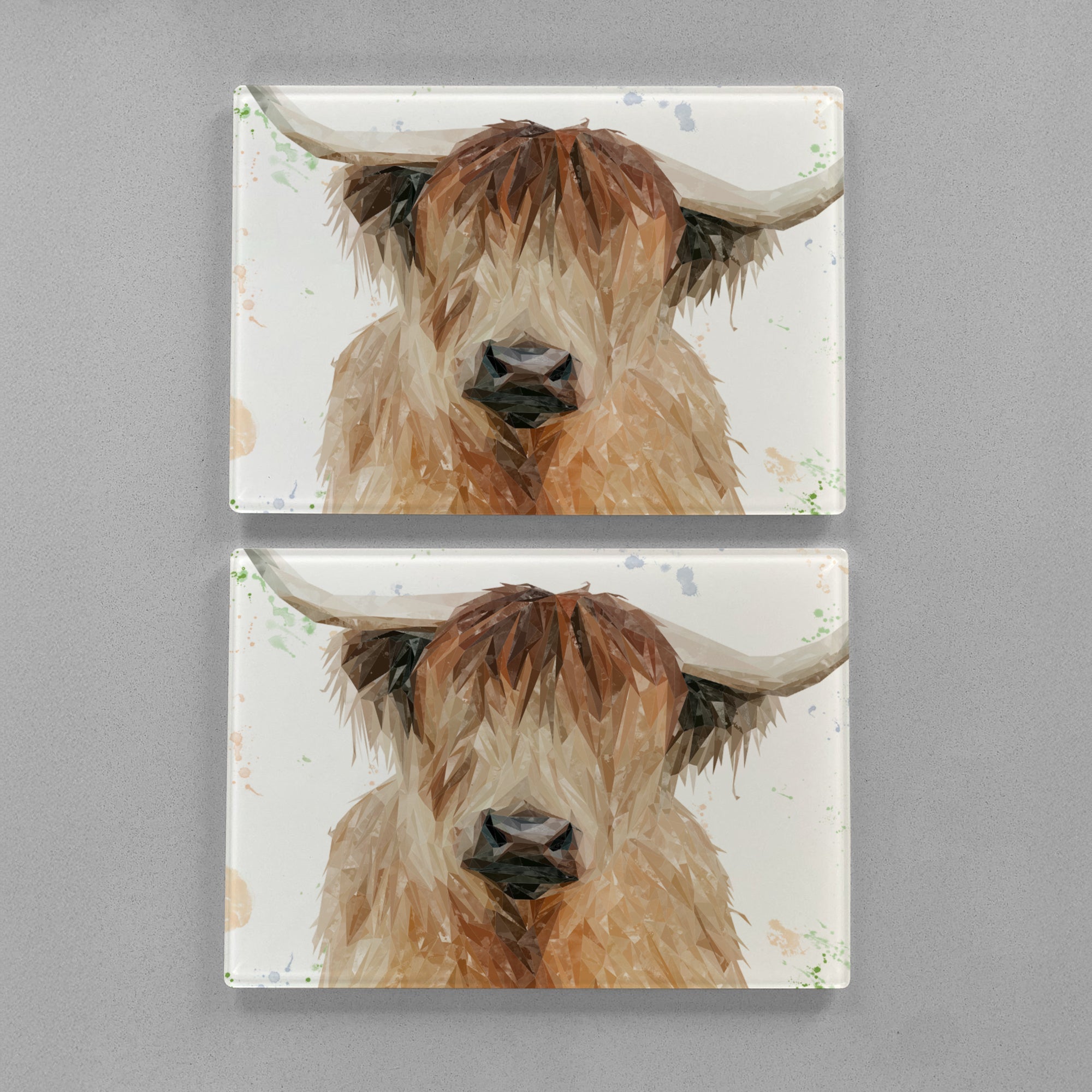 "Bernadette" The Highland Cow Premium Glass Placemat