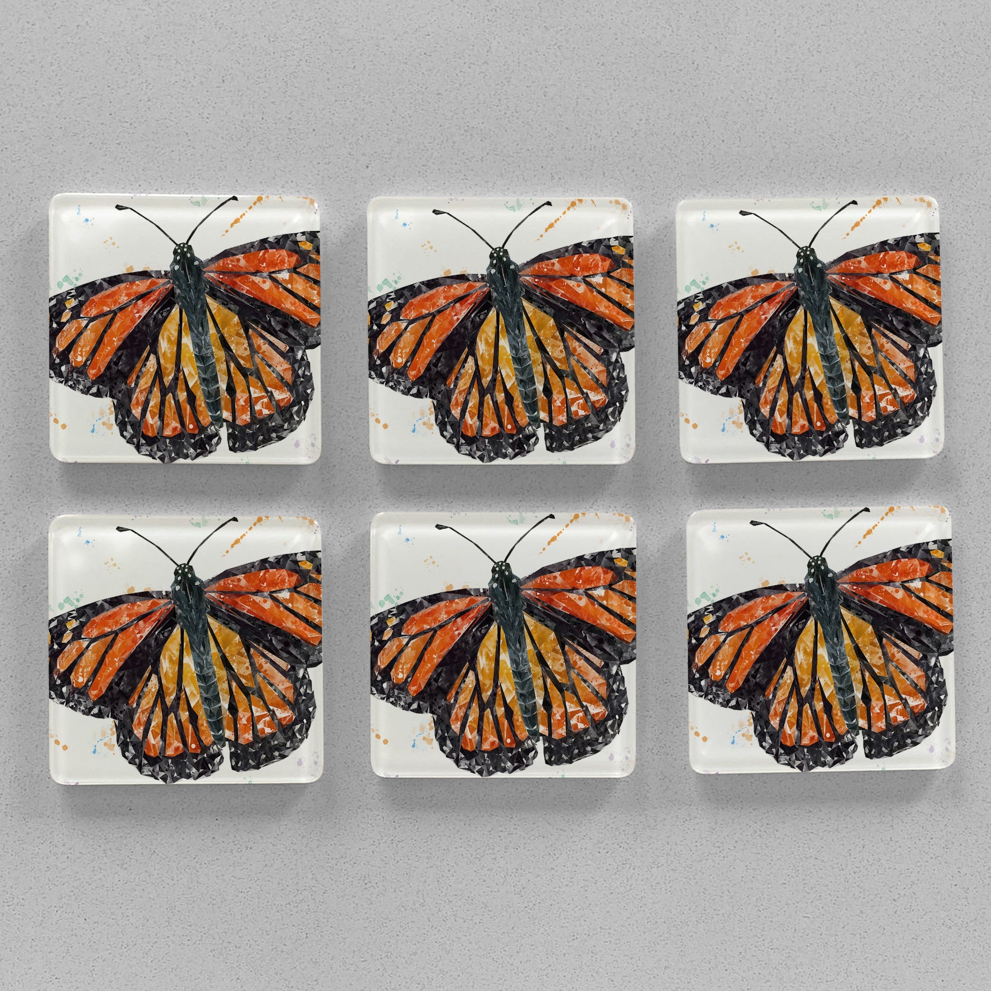 "The Butterfly" Premium Glass Coasters