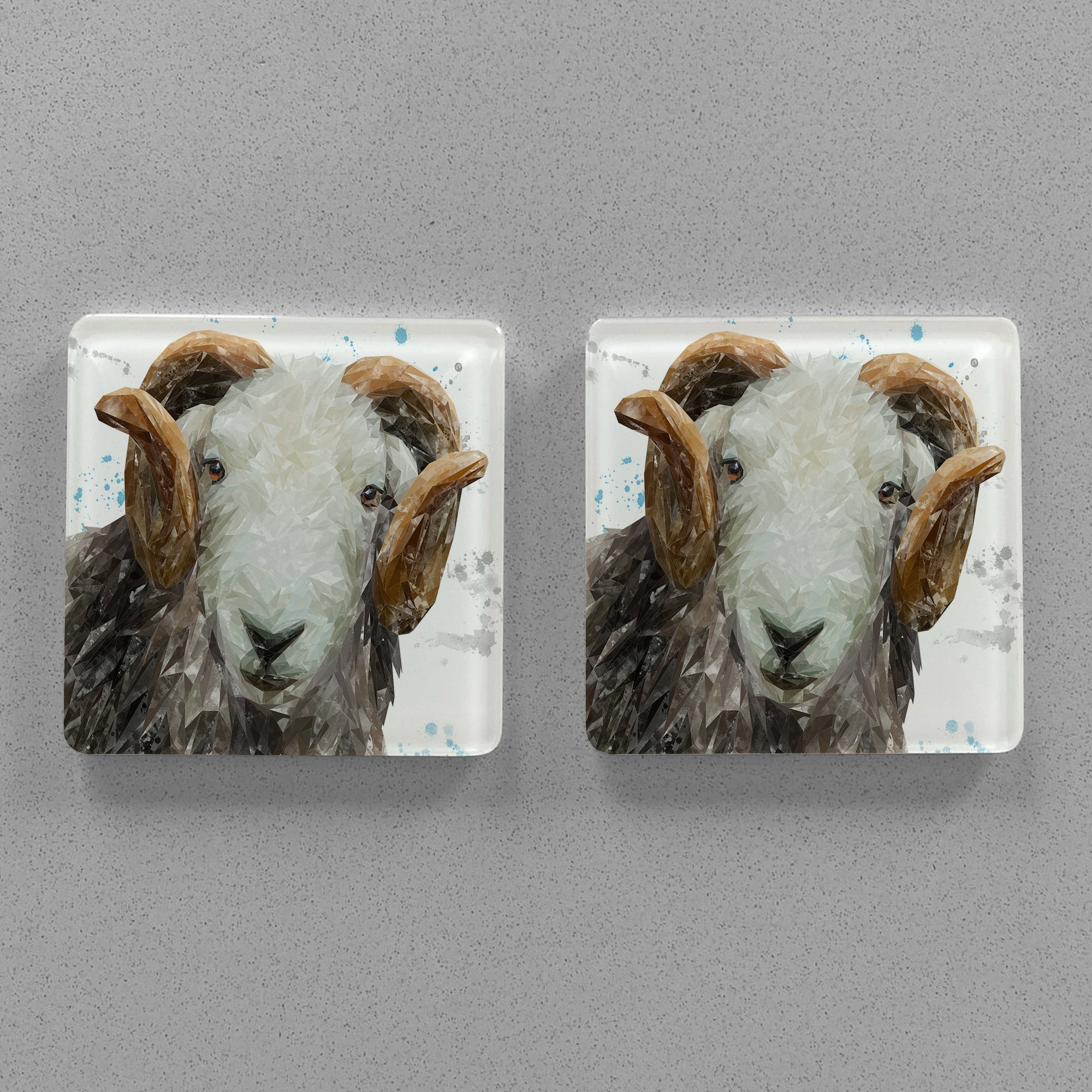 "Stanley" The Herdwick Ram Premium Glass Coasters