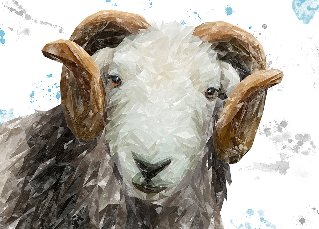 "Stanley" The Herdwick Ram Premium Glass Placemat