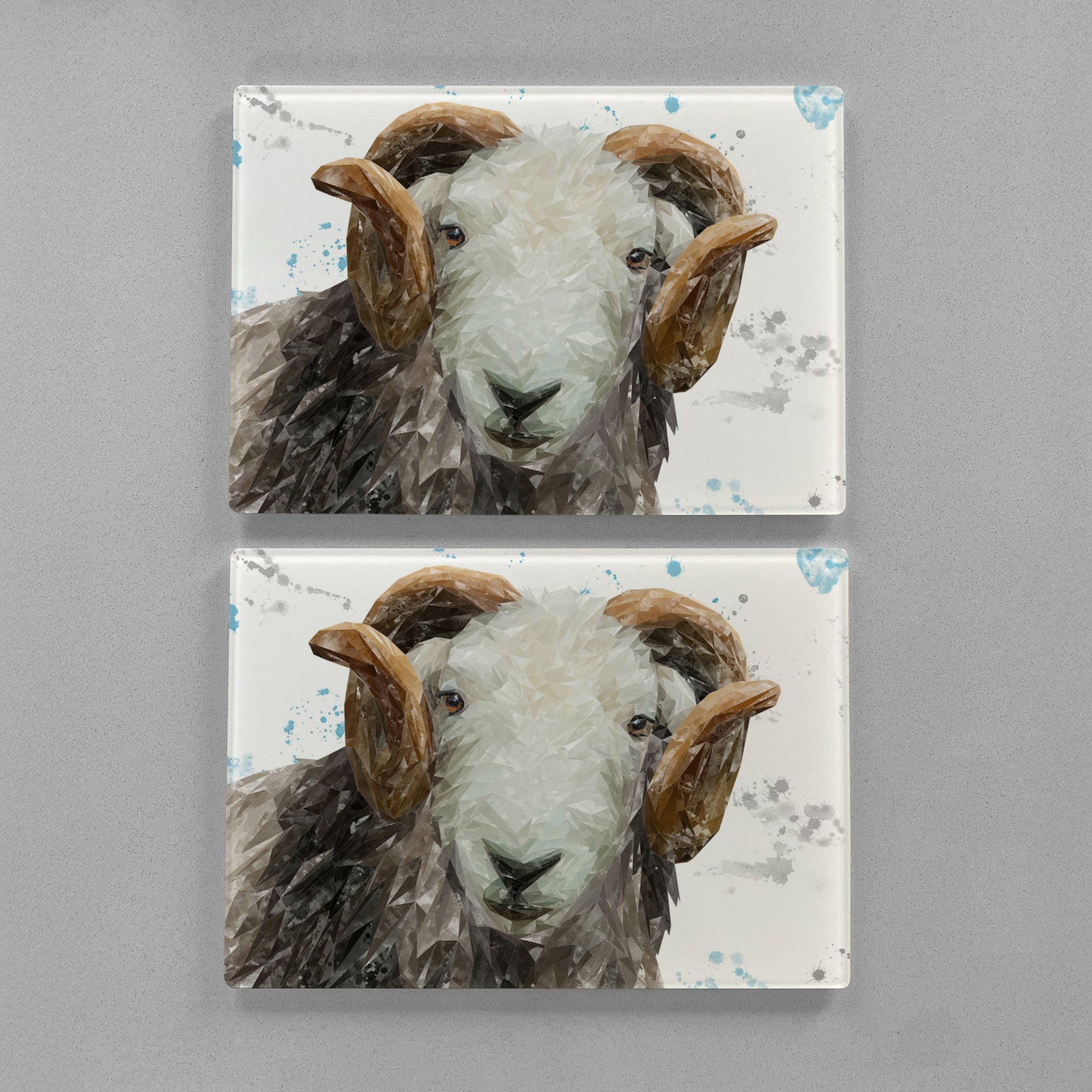 "Stanley" The Herdwick Ram Premium Glass Placemat