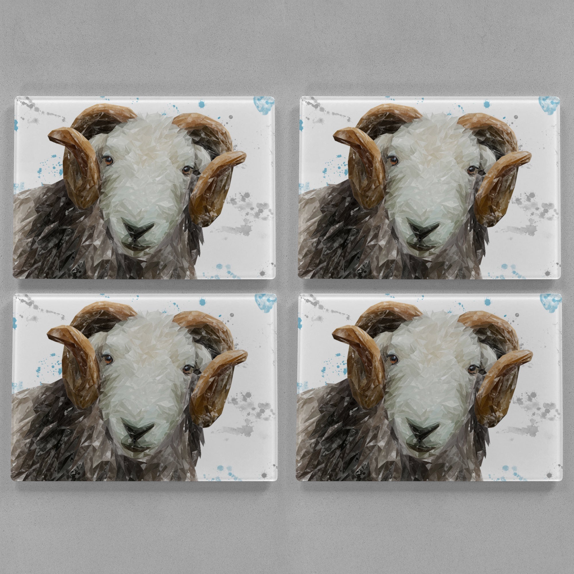 "Stanley" The Herdwick Ram Premium Glass Placemat