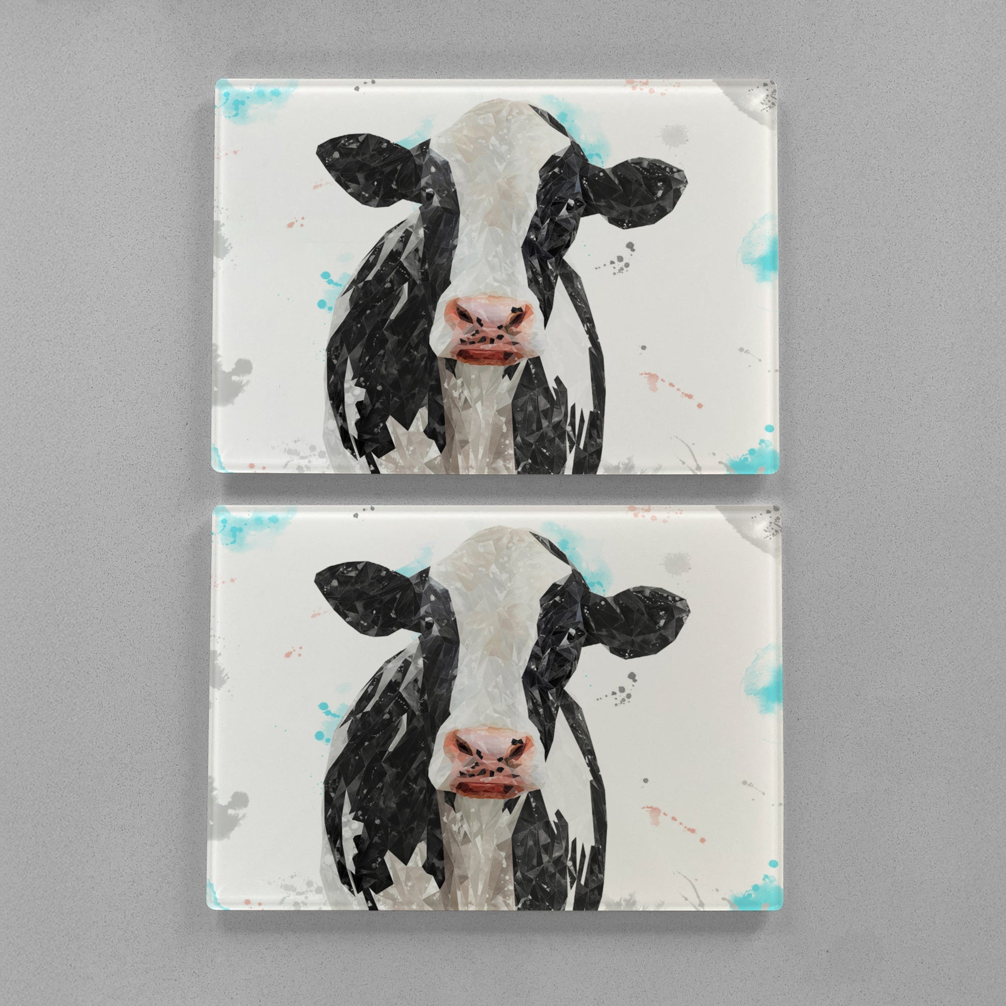 "Harriet" The Holstein Cow Premium Glass Placemat