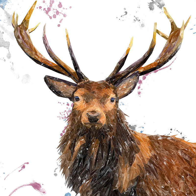 "Rory" The Stag Premium Glass Coasters