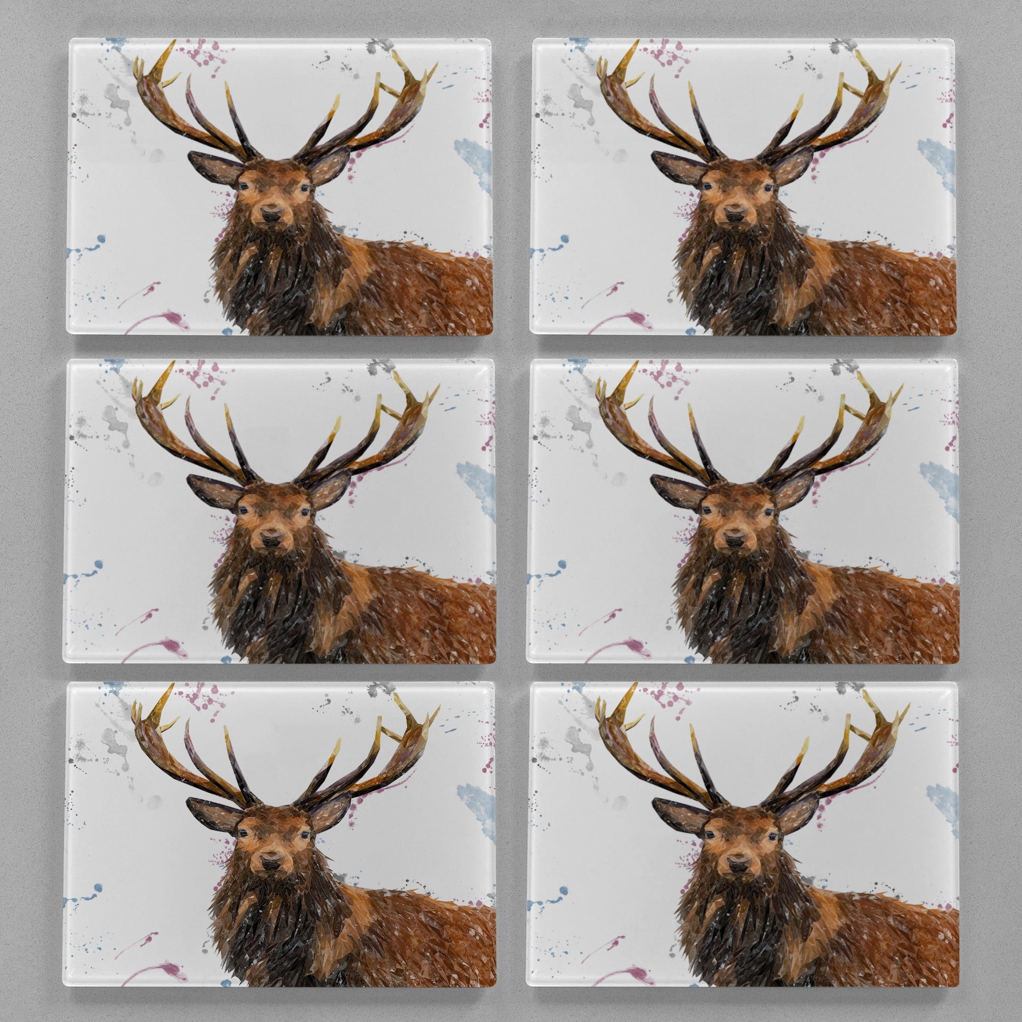 "Rory" The Stag Premium Glass Placemat