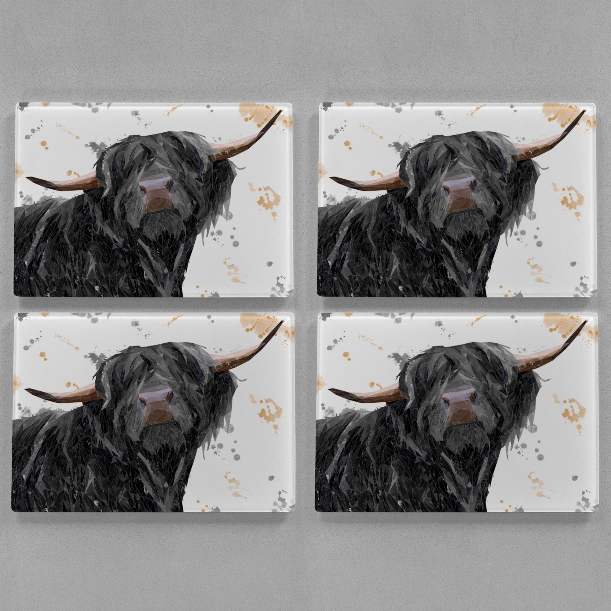 "Barnaby" The Highland Bull Premium Glass Placemat