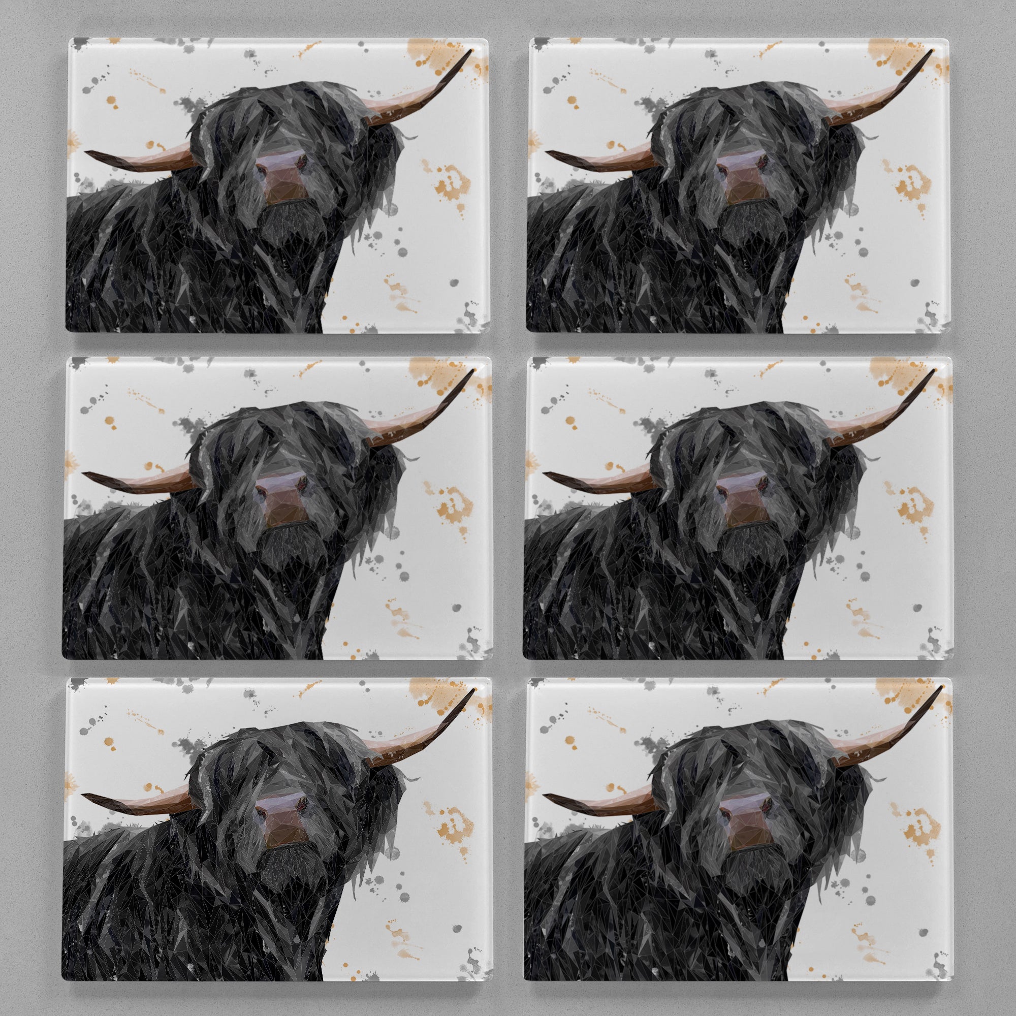 "Barnaby" The Highland Bull Premium Glass Placemat