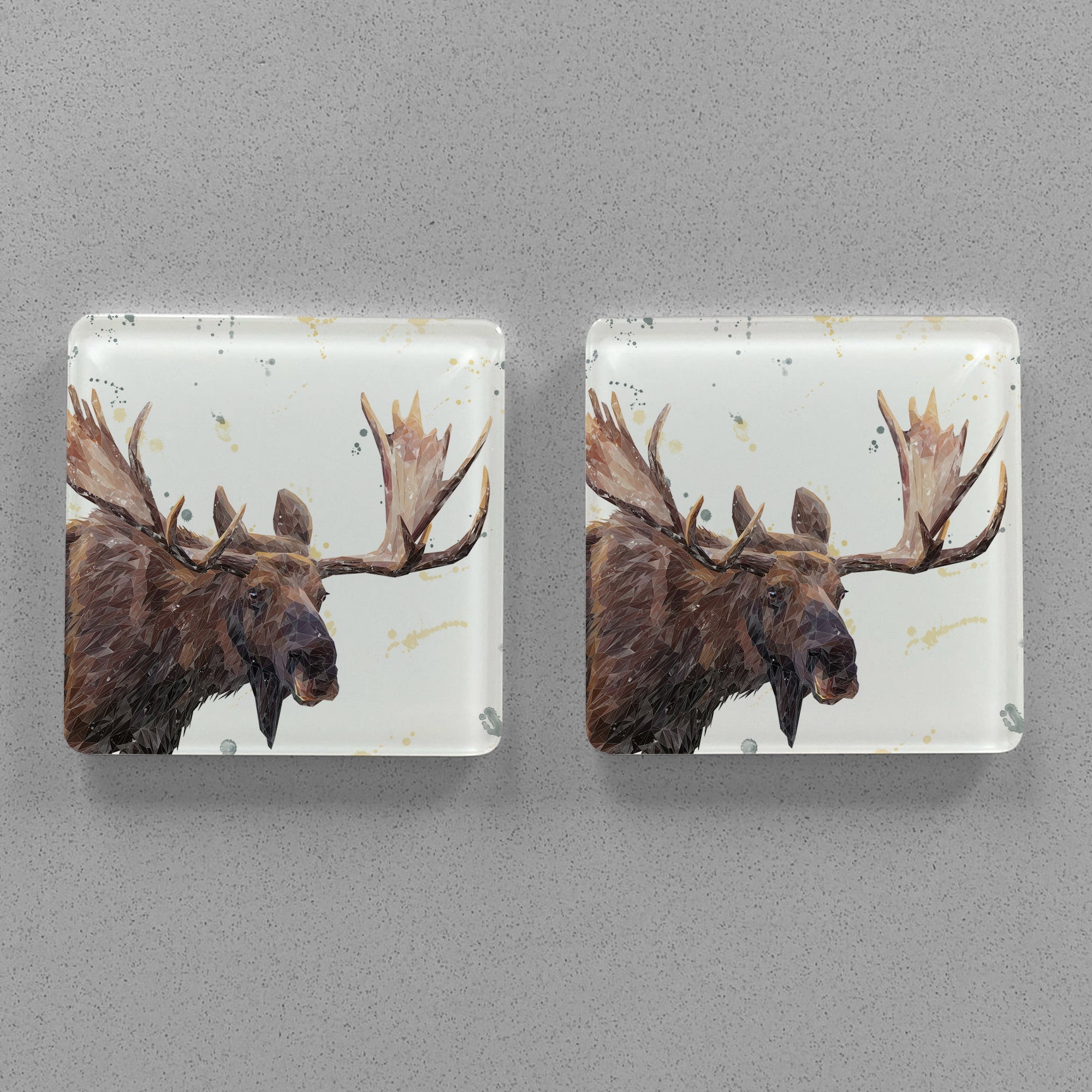 "Maurice" The Moose Premium Glass Coasters