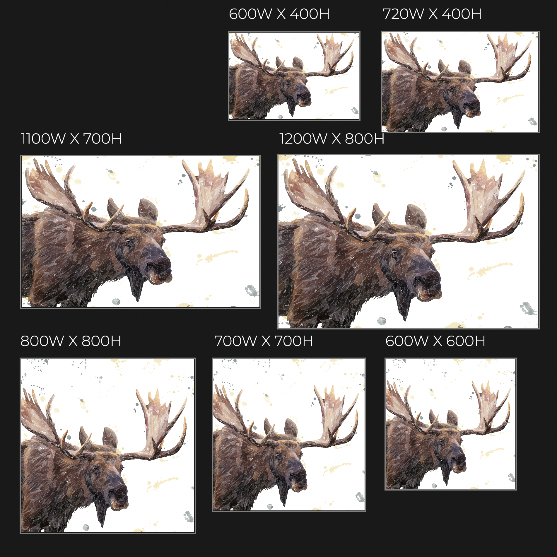 "Maurice" The Moose Glass Wall Art