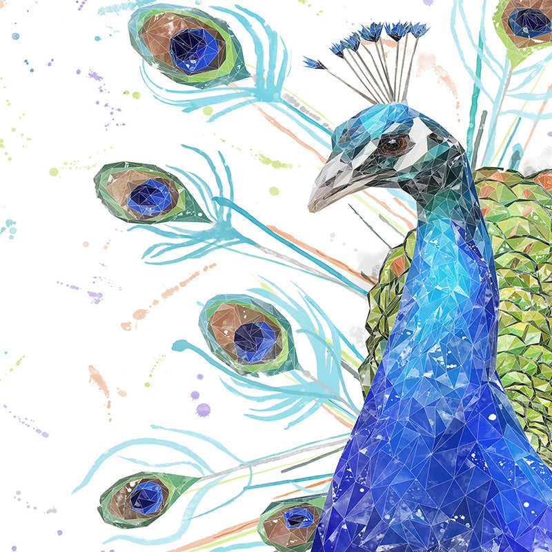"Percy" The Peacock Premium Glass Coasters